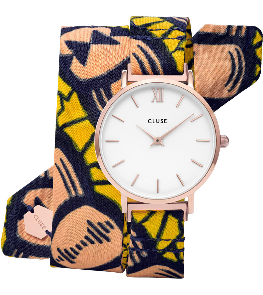 pasek CLUSE x Mino Design Minuit Rose Gold White/Bow Wow Cluse CL30057 