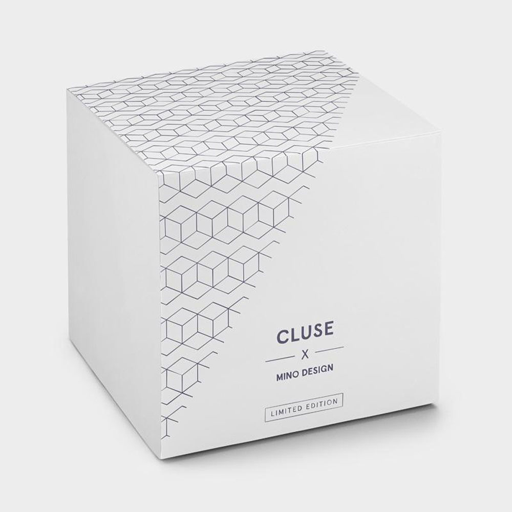 Cluse CL30057 Minuit CLUSE x Mino Design Minuit Rose Gold White/Bow Wow zegarek damski klasyczny mineralne - miniatura 6