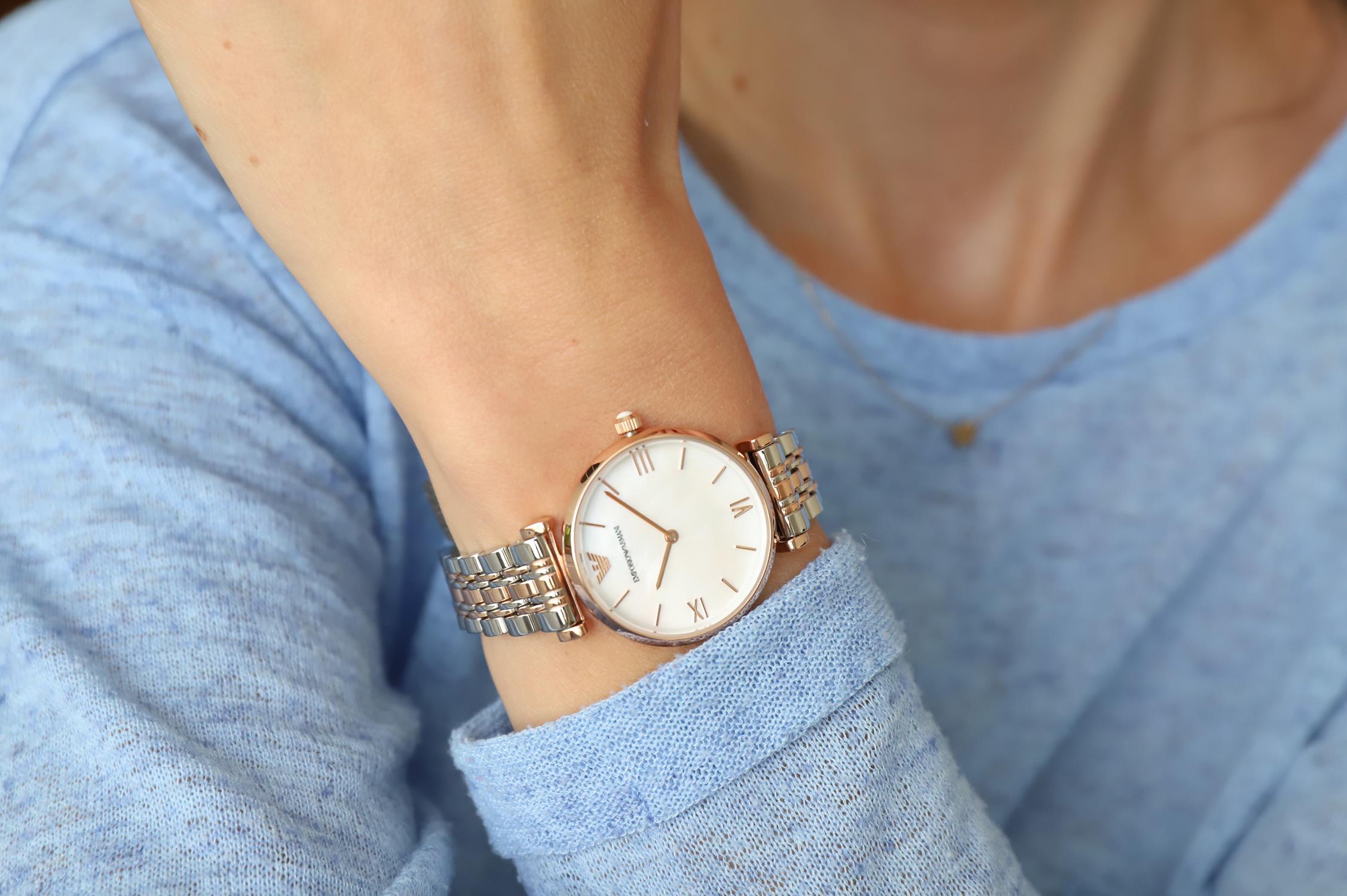 Emporio Armani AR1683 zegarek damski Ladies różowe złoto - miniatura 8