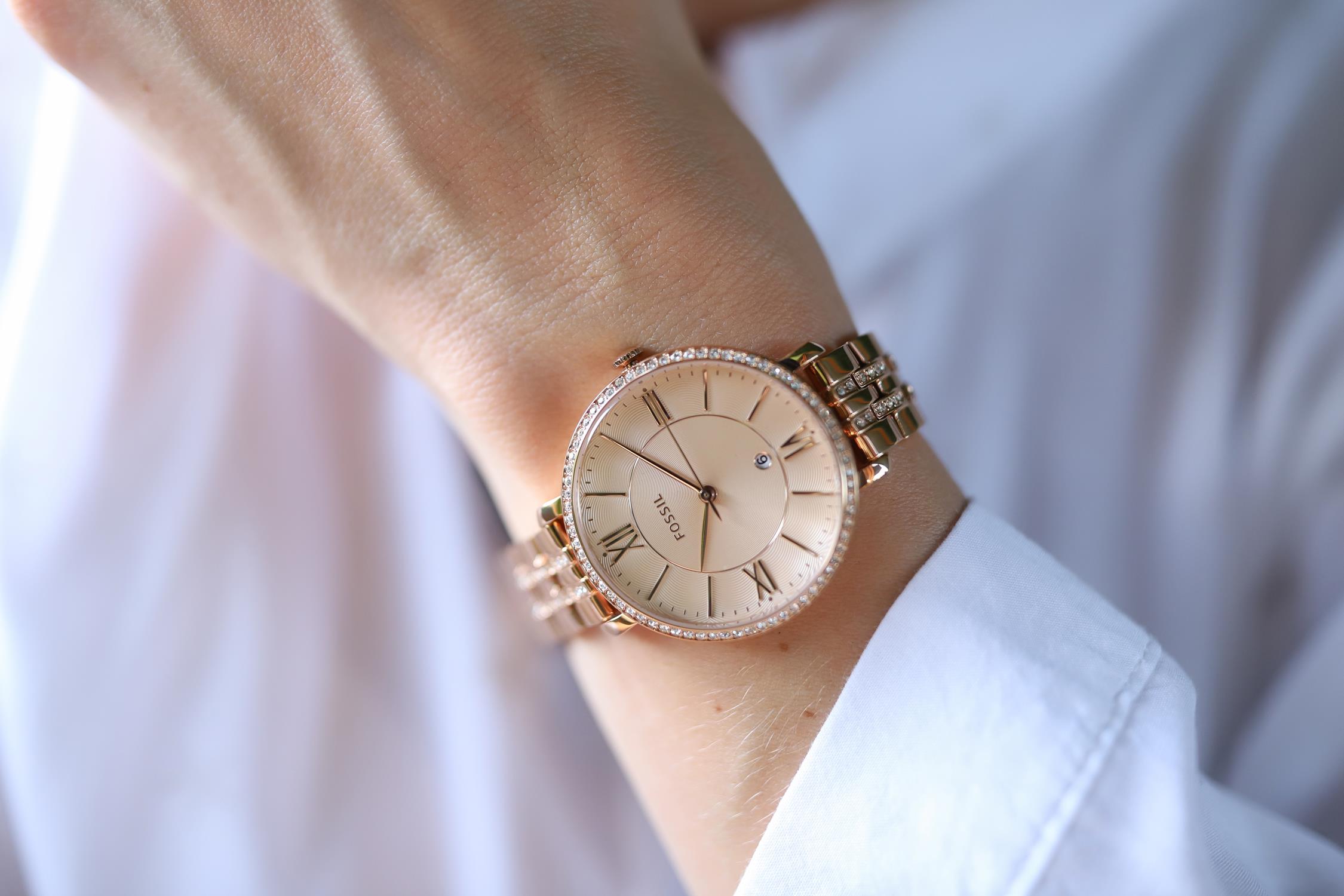 Fossil ES3546 zegarek różowe złoto fashion/modowy Jacqueline bransoleta - miniatura 10