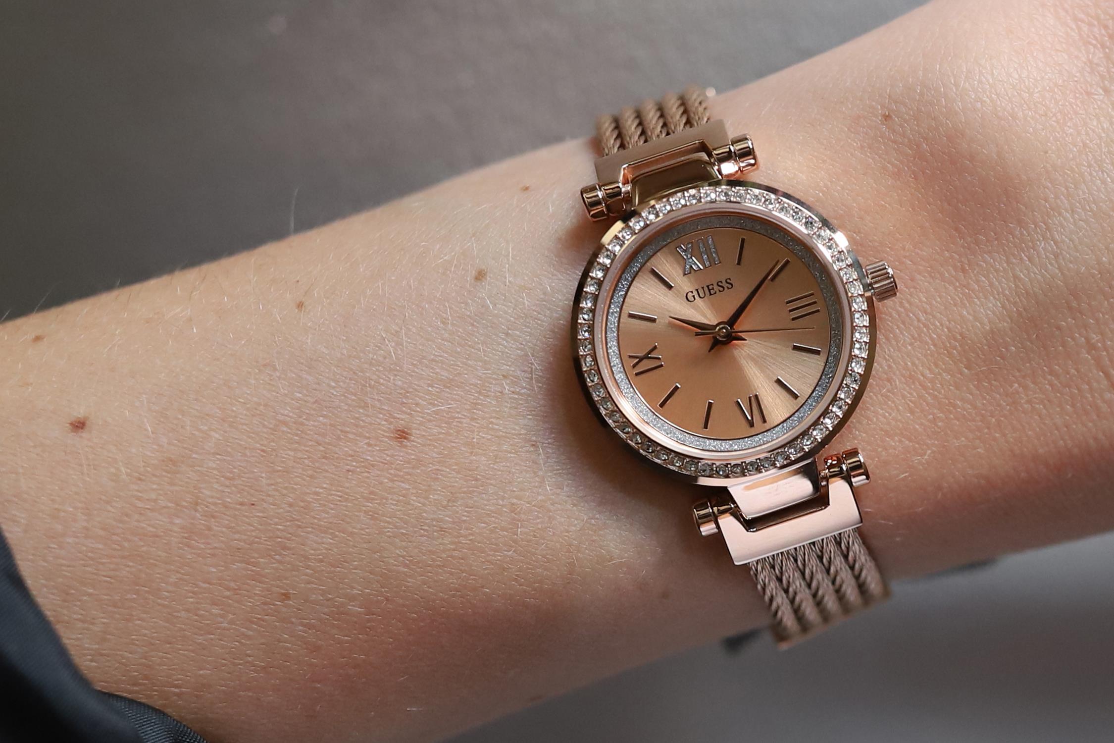 Guess W1009L3 zegarek różowe złoto fashion/modowy Bransoleta bransoleta - miniatura 5