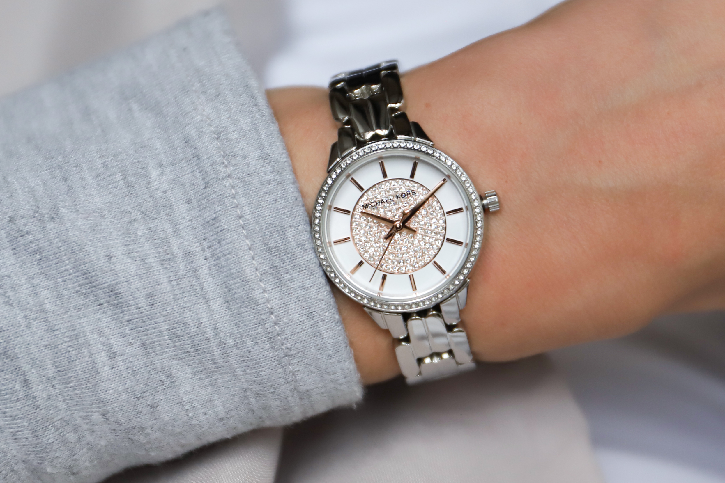 Michael Kors MK4411 zegarek srebrny klasyczny Allie bransoleta - miniatura 3