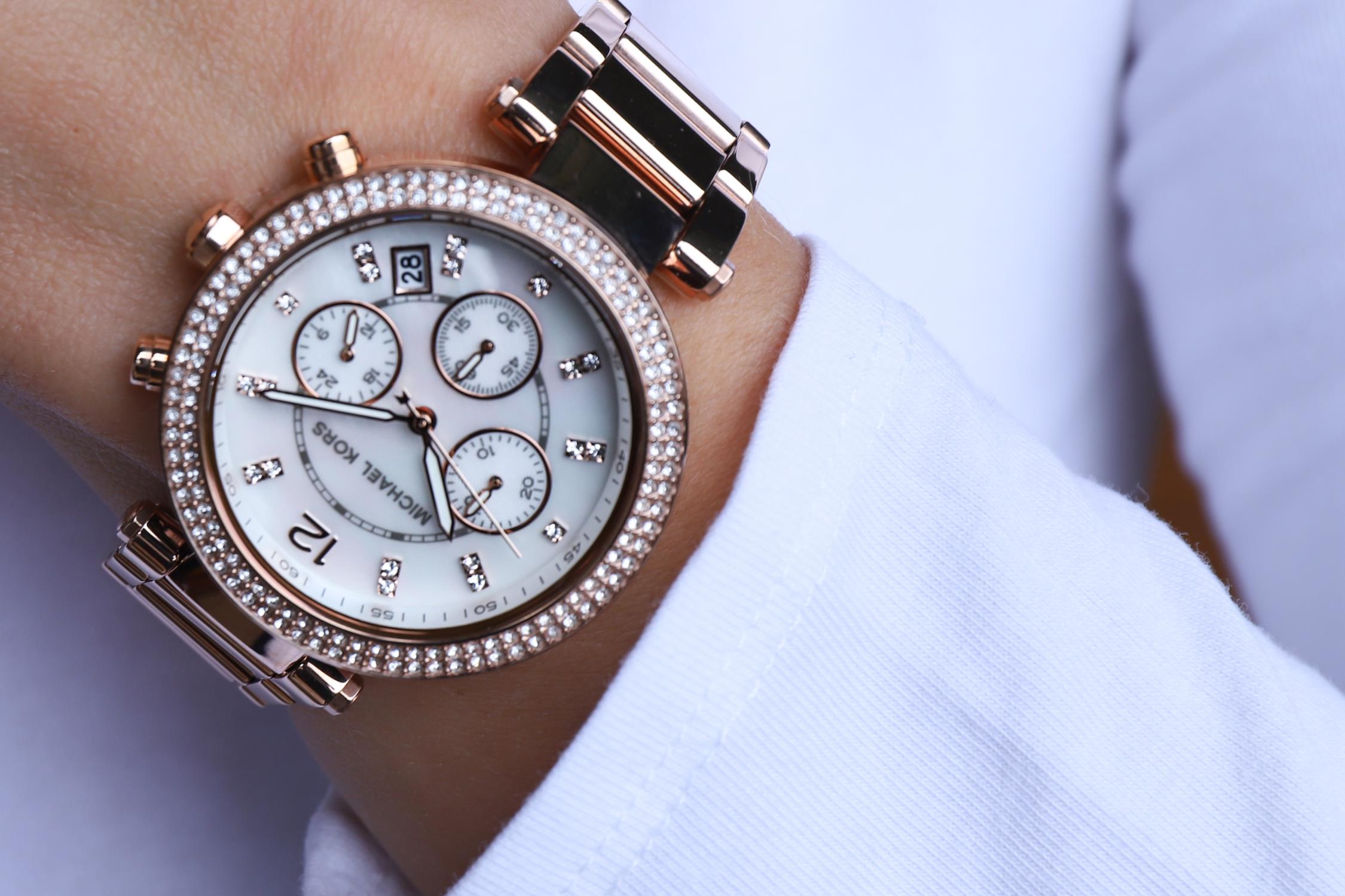 Michael Kors MK5491 PARKER Parker fashion/modowy zegarek różowe złoto - miniatura 7
