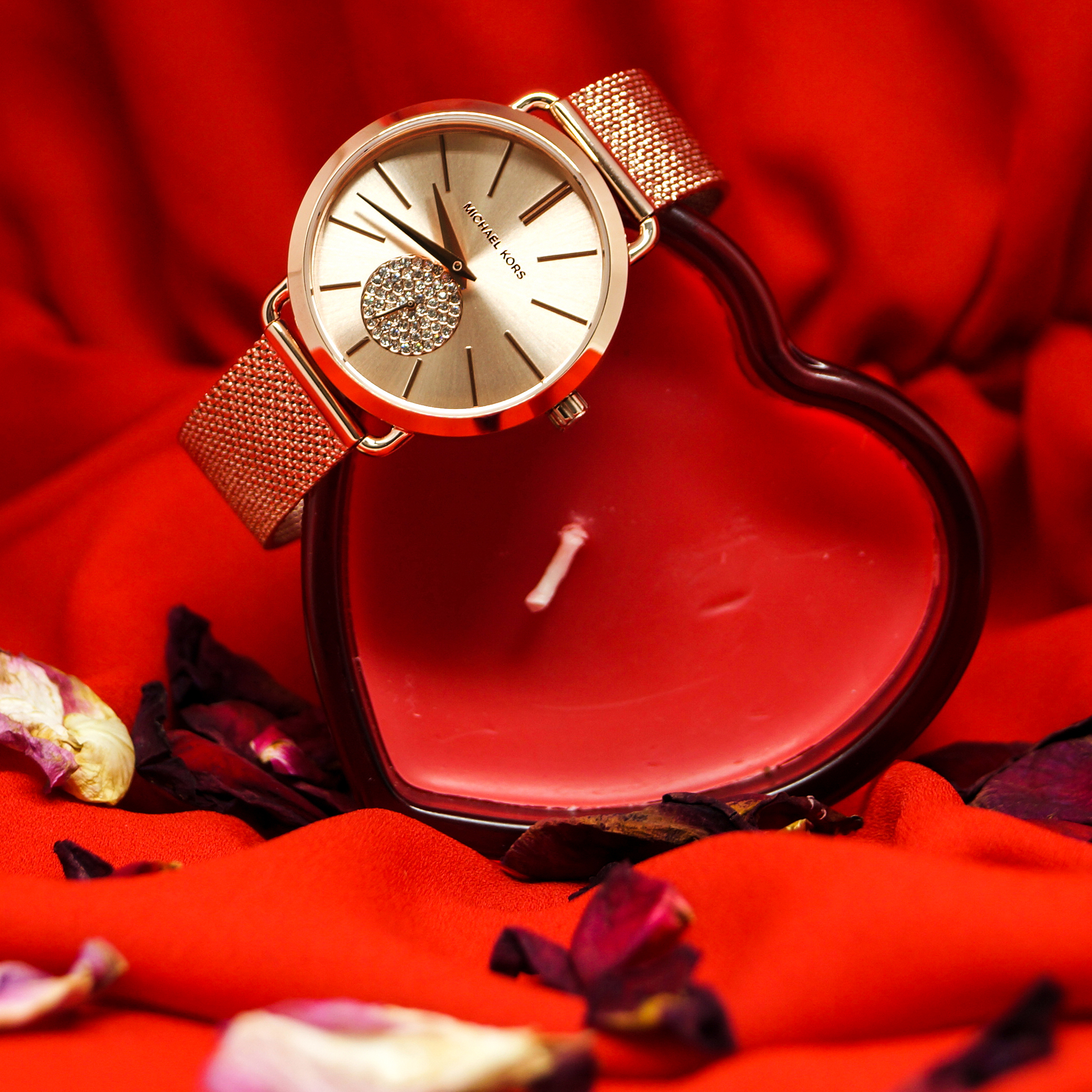 zegarek Michael Kors MK3845 różowe złoto Portia - miniatura 5