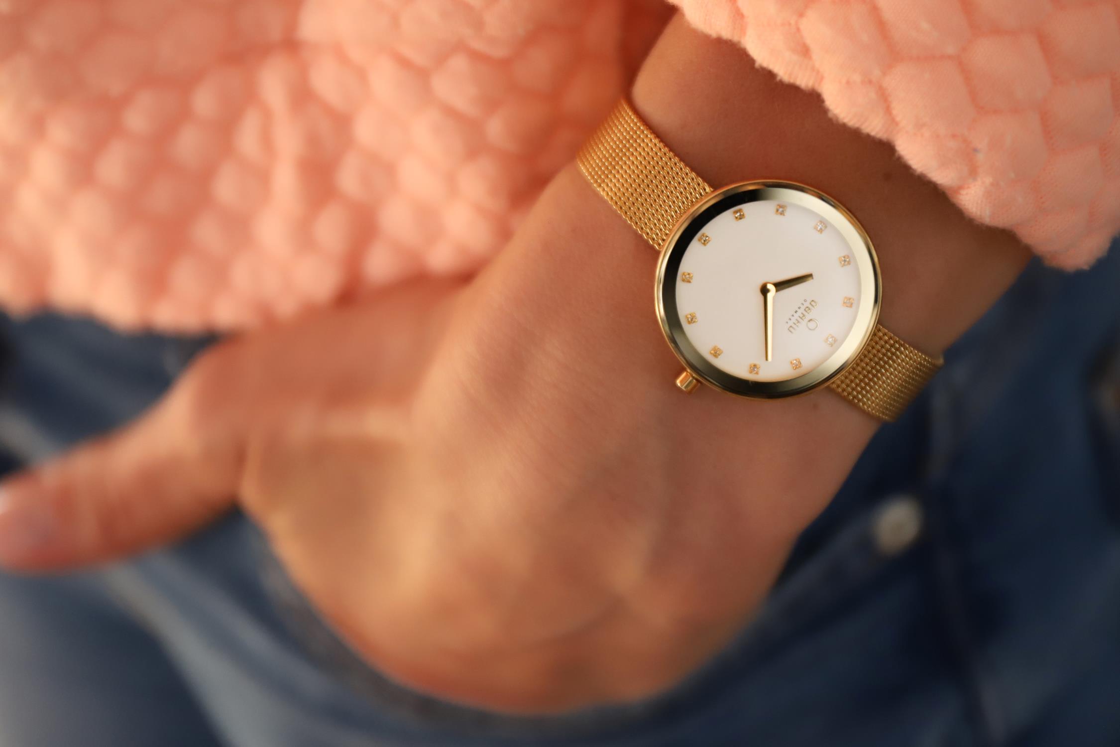 Obaku Denmark V161LXGIMG zegarek złoty fashion/modowy Slim bransoleta - miniatura 7