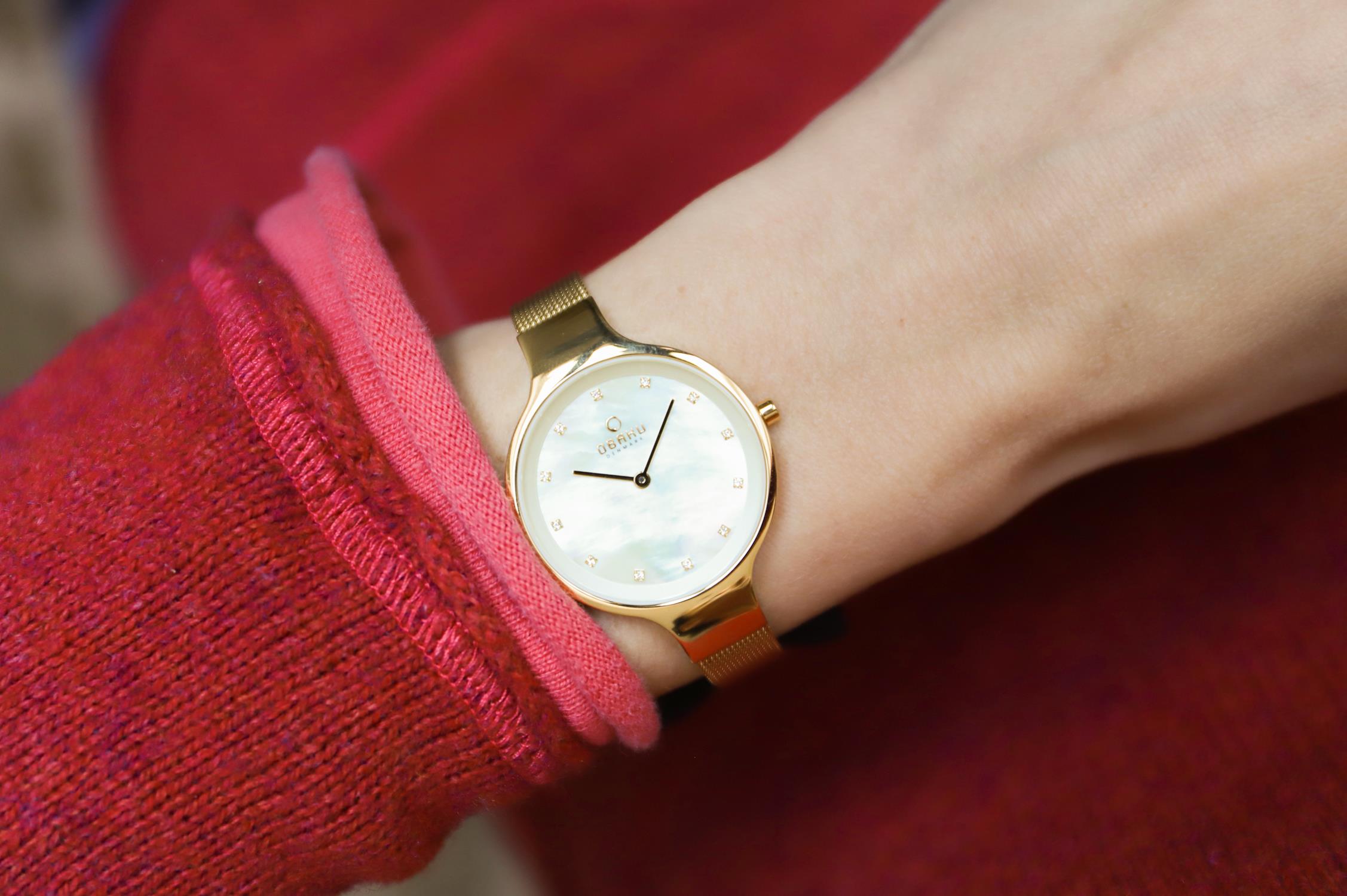 Obaku Denmark V173LXGGMG zegarek damski fashion/modowy Slim bransoleta - miniatura 5