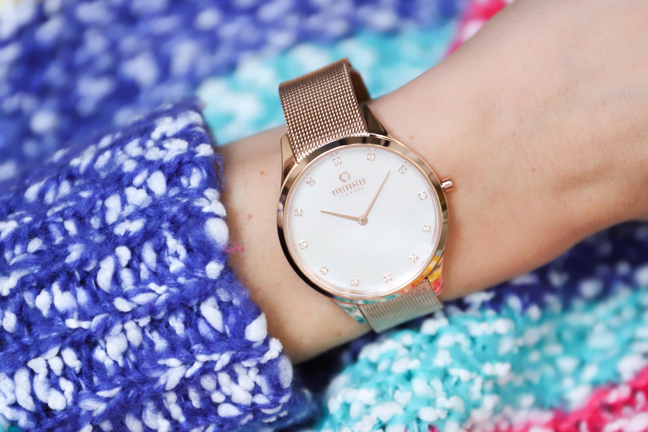 Obaku Denmark V217LXVWMV Slim FIN - ROSE zegarek damski fashion/modowy mineralne - miniatura 6
