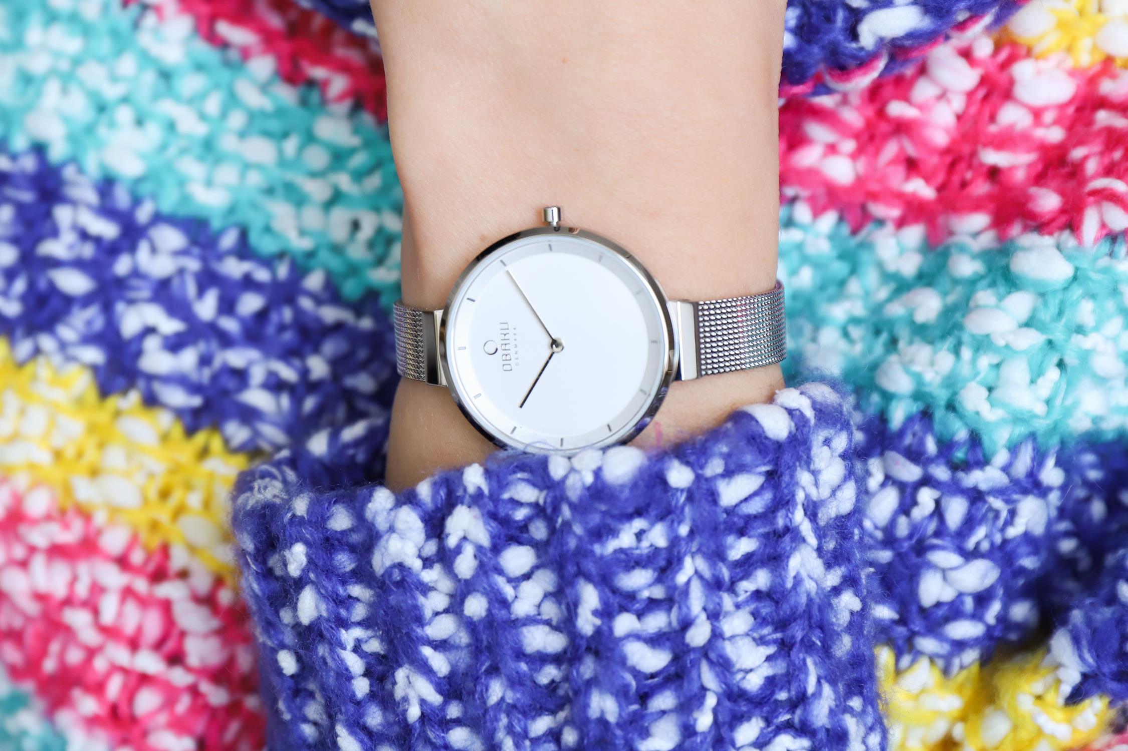 Obaku Denmark V225LXCIMC BLOMME - STEEL zegarek klasyczny Slim - miniatura 5