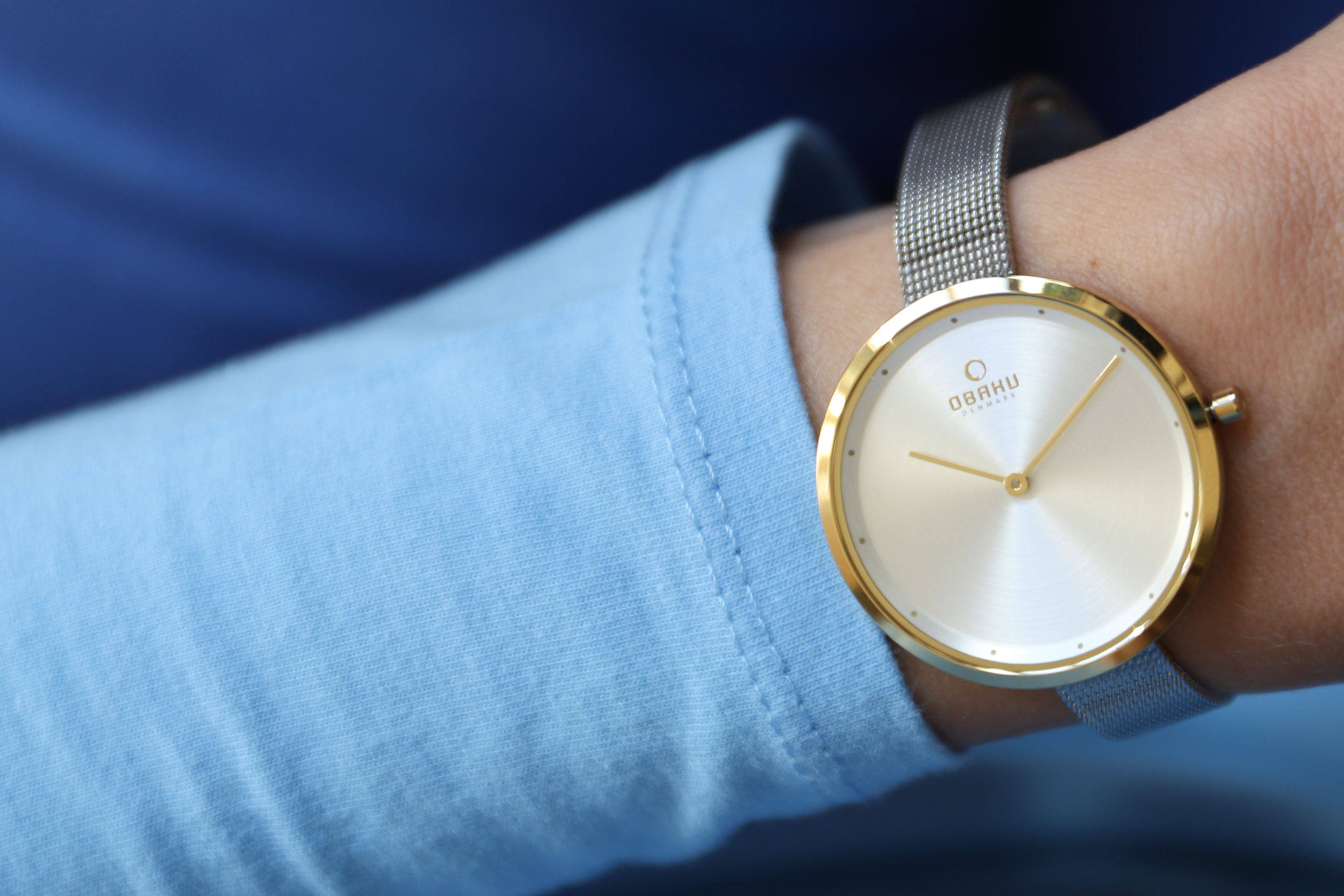 Obaku Denmark V227LXGIMC DOK - GOLD BI Slim klasyczny zegarek złoty - miniatura 8