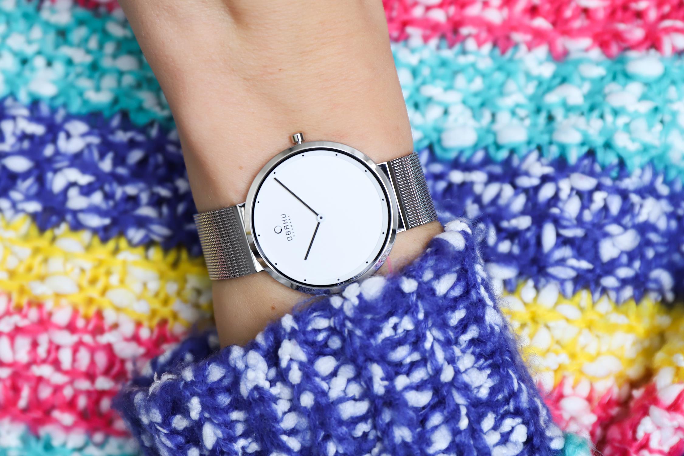 Obaku Denmark V230LXCWMC zegarek srebrny klasyczny Slim bransoleta - miniatura 5
