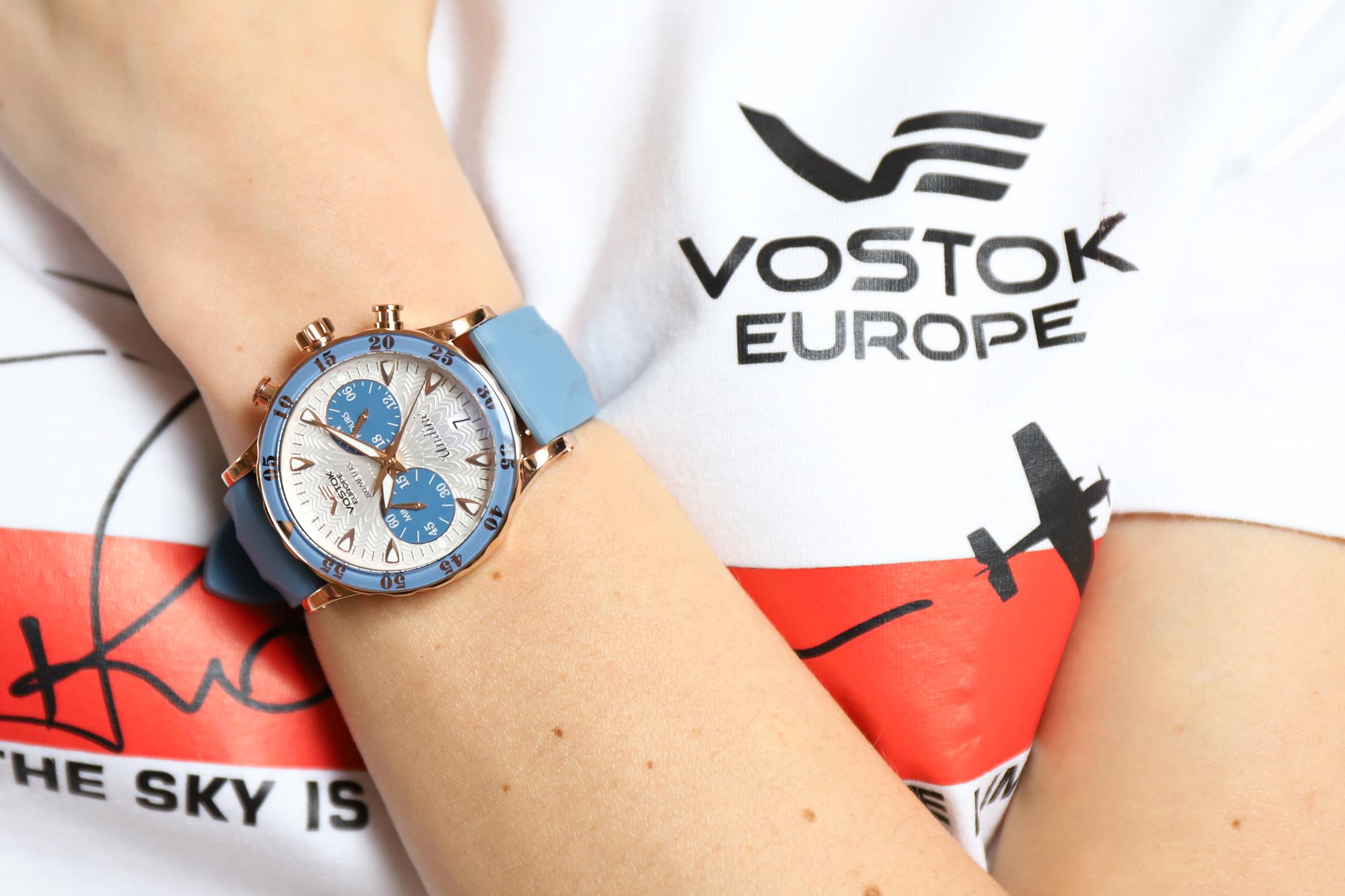 zegarek Vostok Europe VK64-515B527 Undine Chrono Undine mineralne utwardzane - miniatura 13