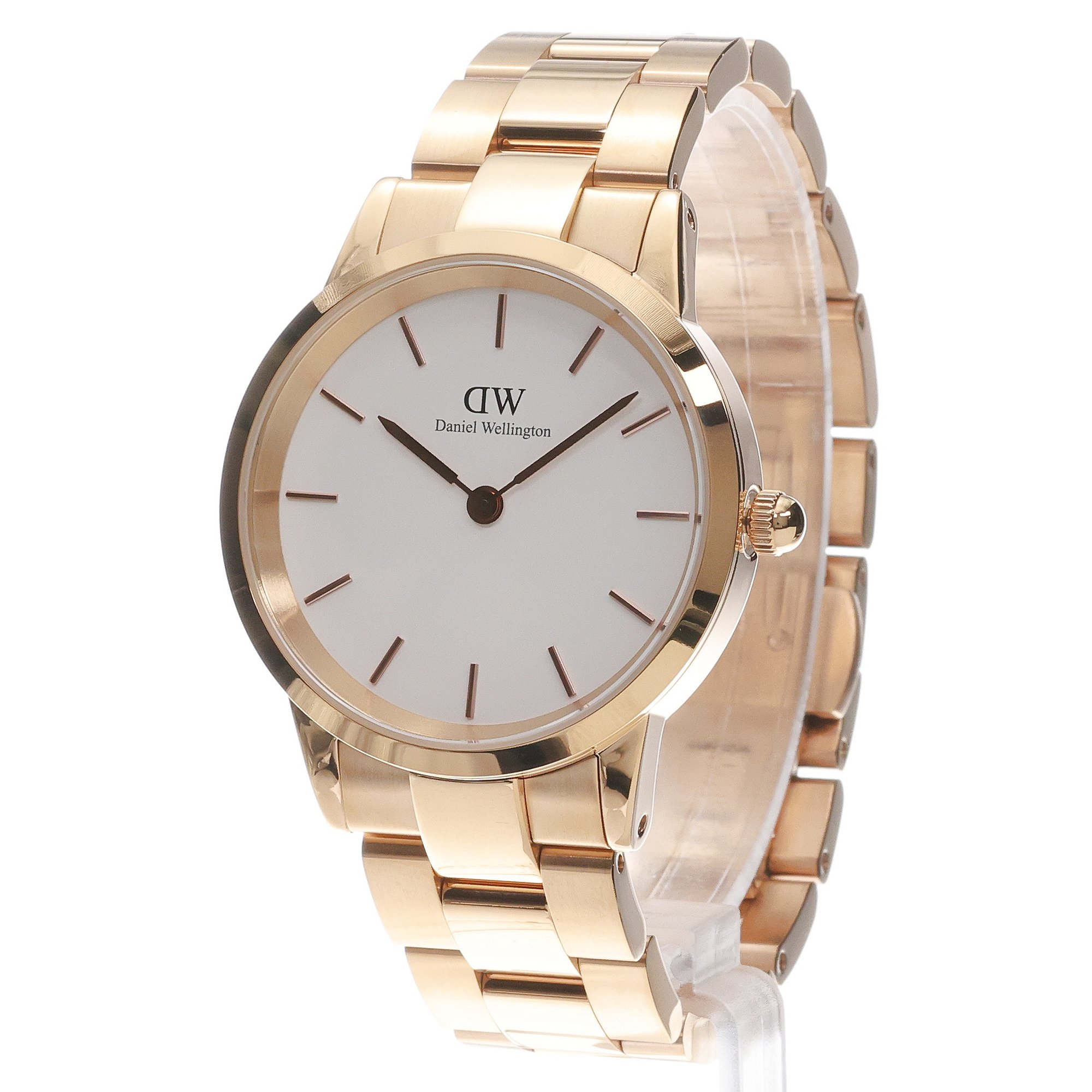 zegarek Daniel Wellington DW00100209 Iconic Link 36mm Rose Gold Iconic mineralne - miniatura 2
