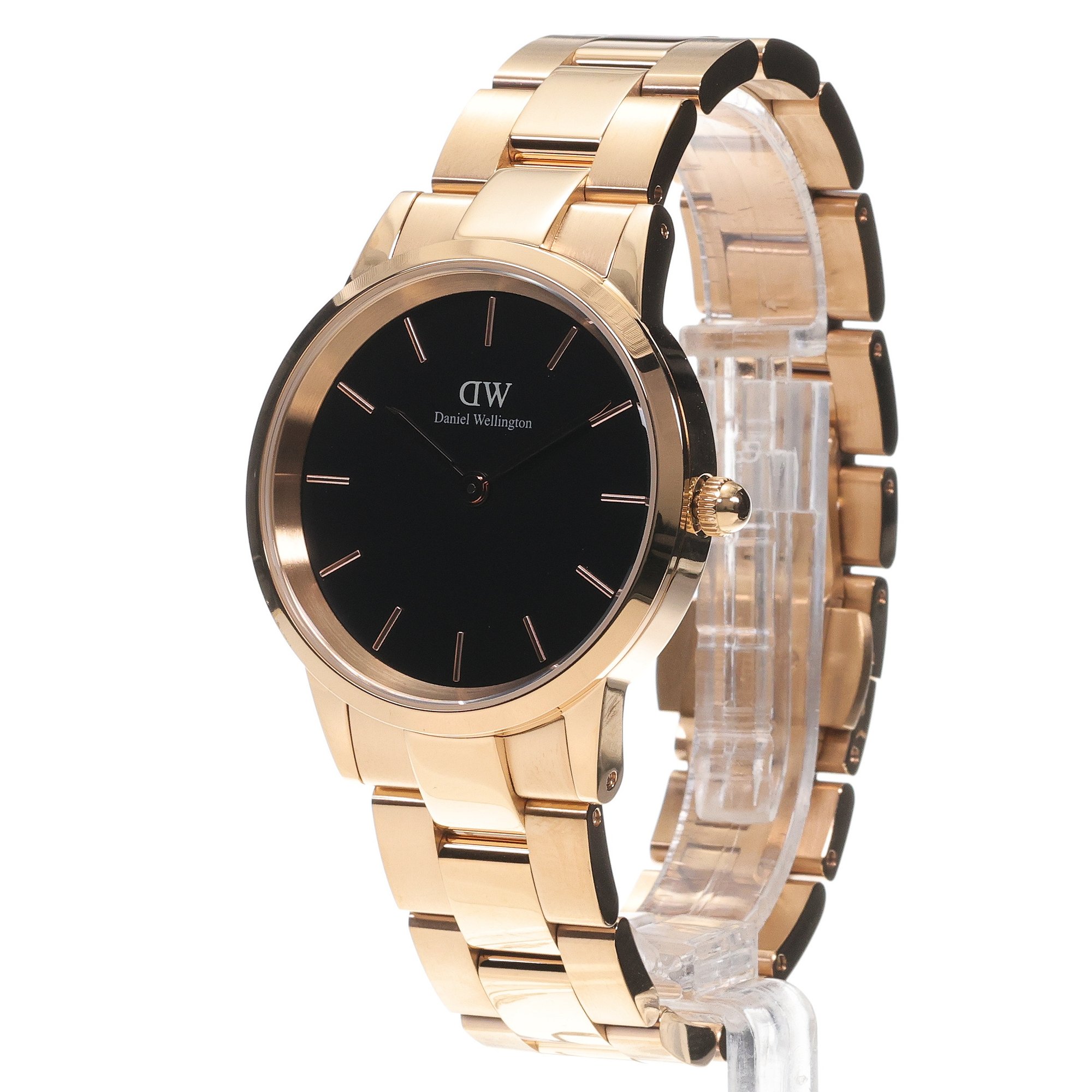 zegarek Daniel Wellington DW00100210 Iconic Link 36mm Rose Gold Iconic mineralne - miniatura 2