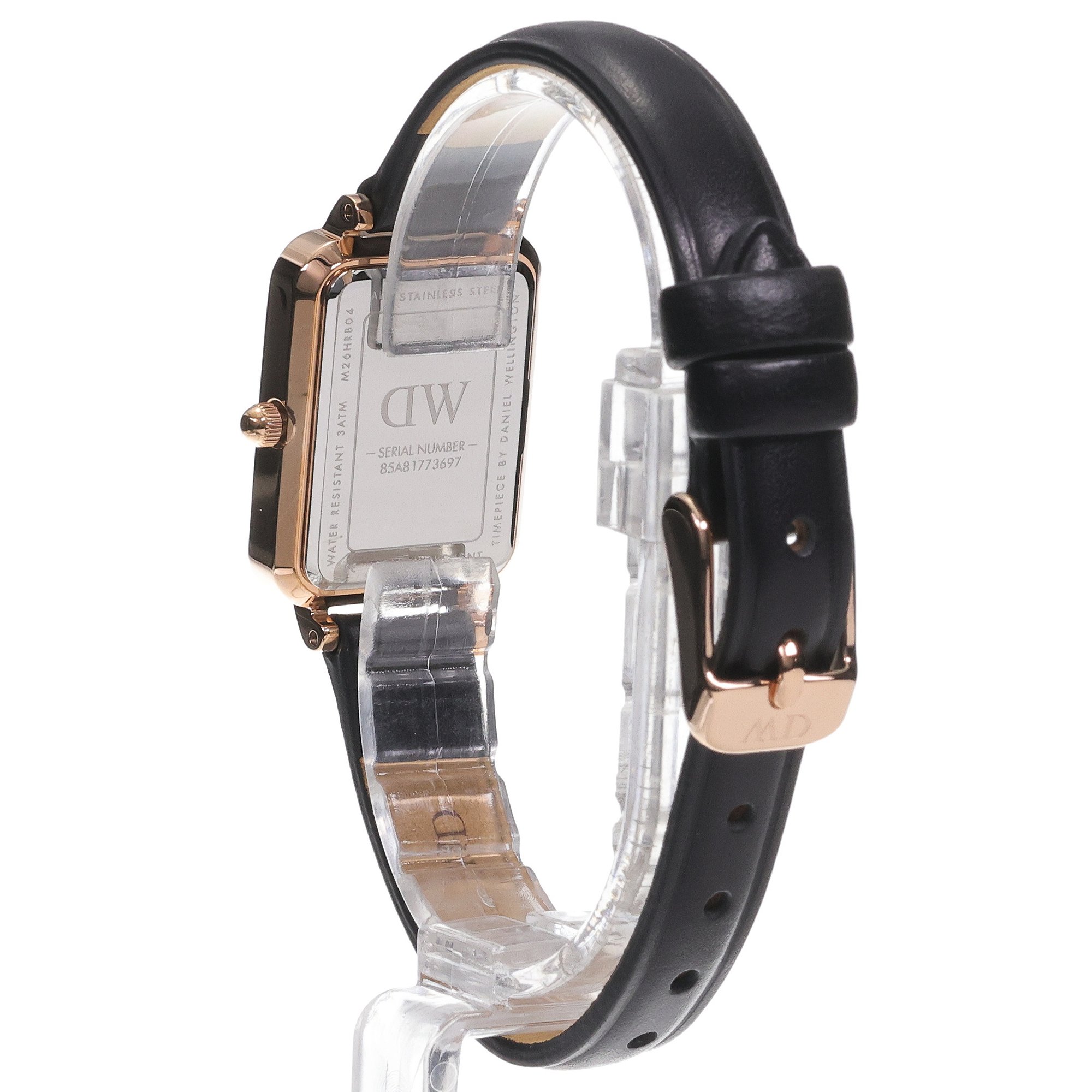 zegarek Daniel Wellington DW00100435 kwarcowy damski Quadro Quadro Pressed Sheffield Rose Gold 20mm - miniatura 4