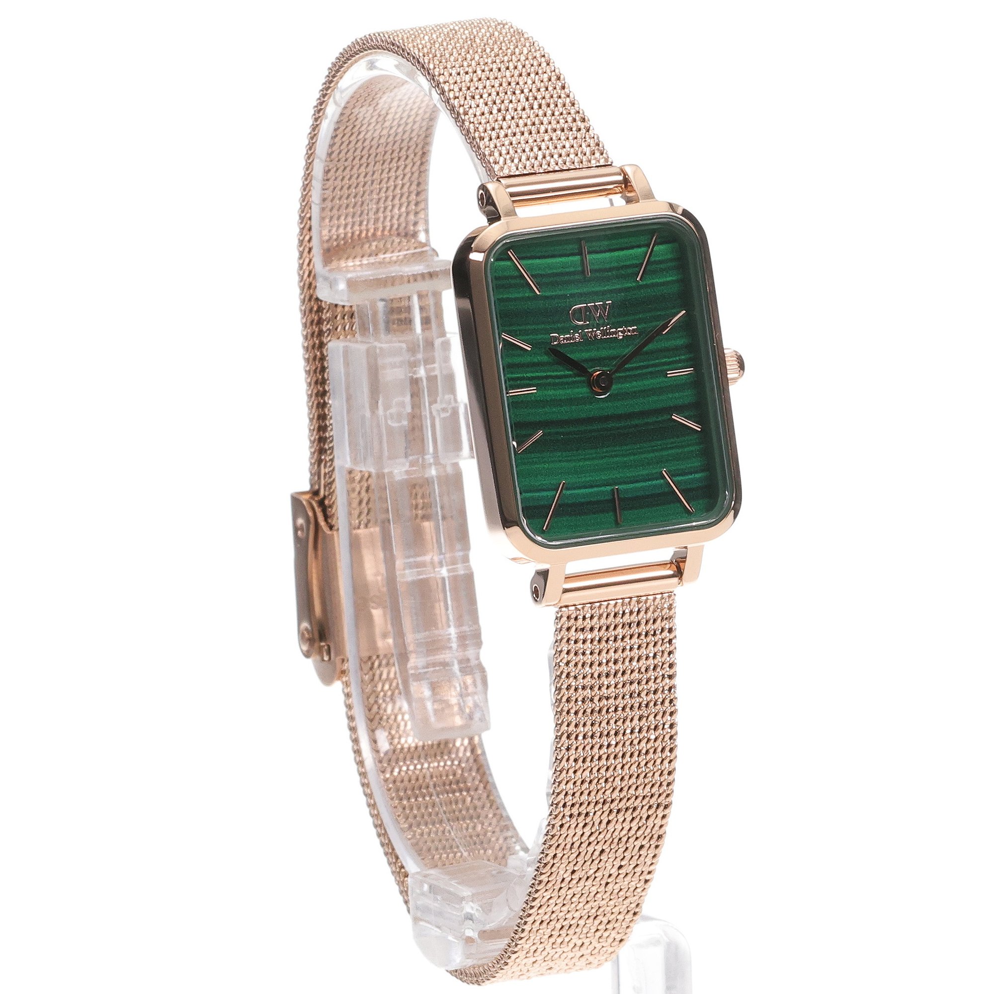 zegarek Daniel Wellington DW00100437 kwarcowy damski Quadro Quadro Pressed Melrose Emerald 20mm - miniatura 3