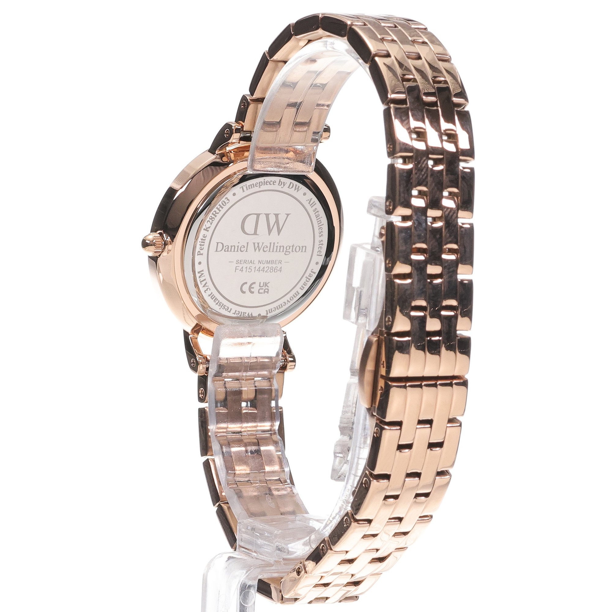 zegarek Daniel Wellington DW00100613 kwarcowy damski Petite Petite Lumine 5-Link Melrose MOP 28 mm - miniatura 4