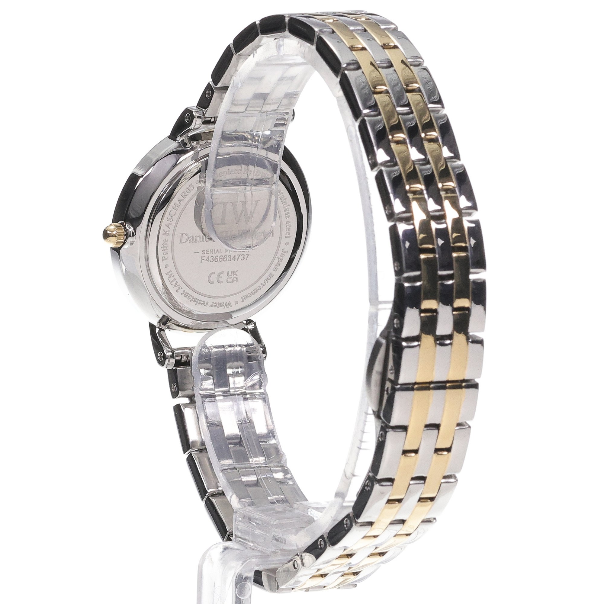 zegarek Daniel Wellington DW00100616 kwarcowy damski Quadro Petite Lumine 5-link two-tone 28 mm - miniatura 4