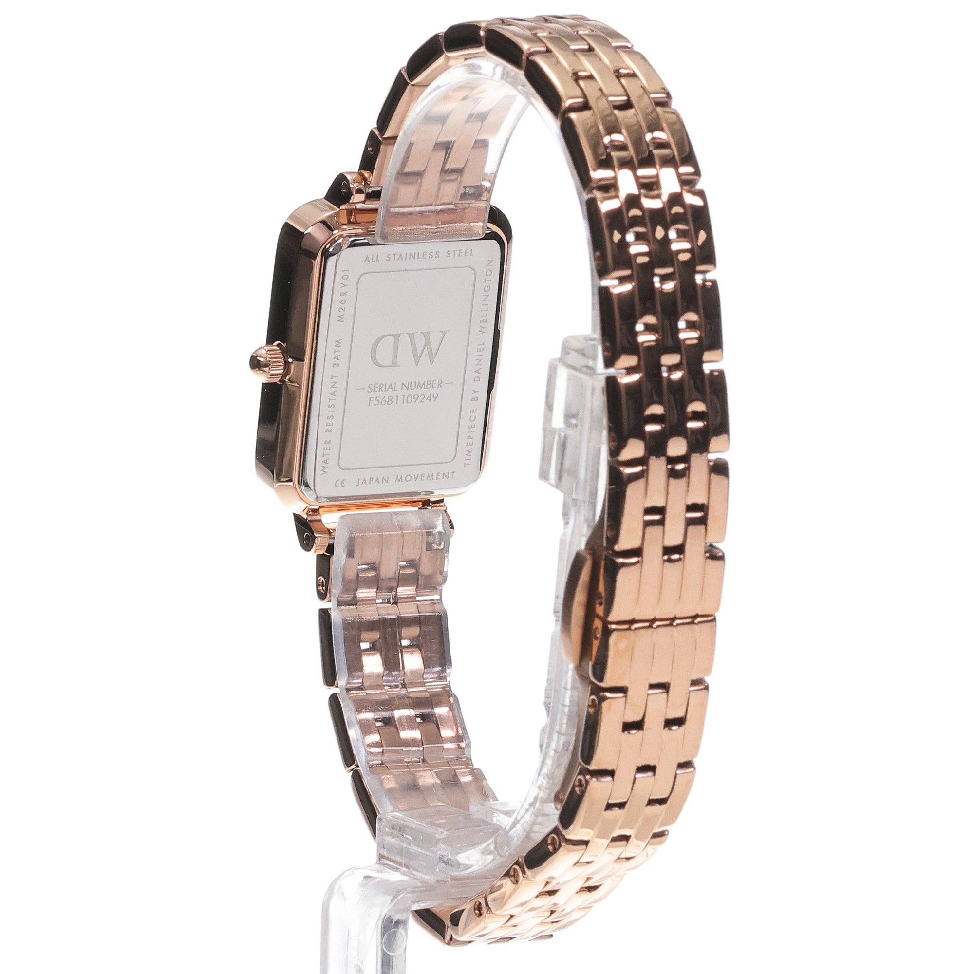 zegarek Daniel Wellington DW00100621 kwarcowy damski Quadro Quadro Lumine 5-Link Melrose MOP 26 mm - miniatura 4