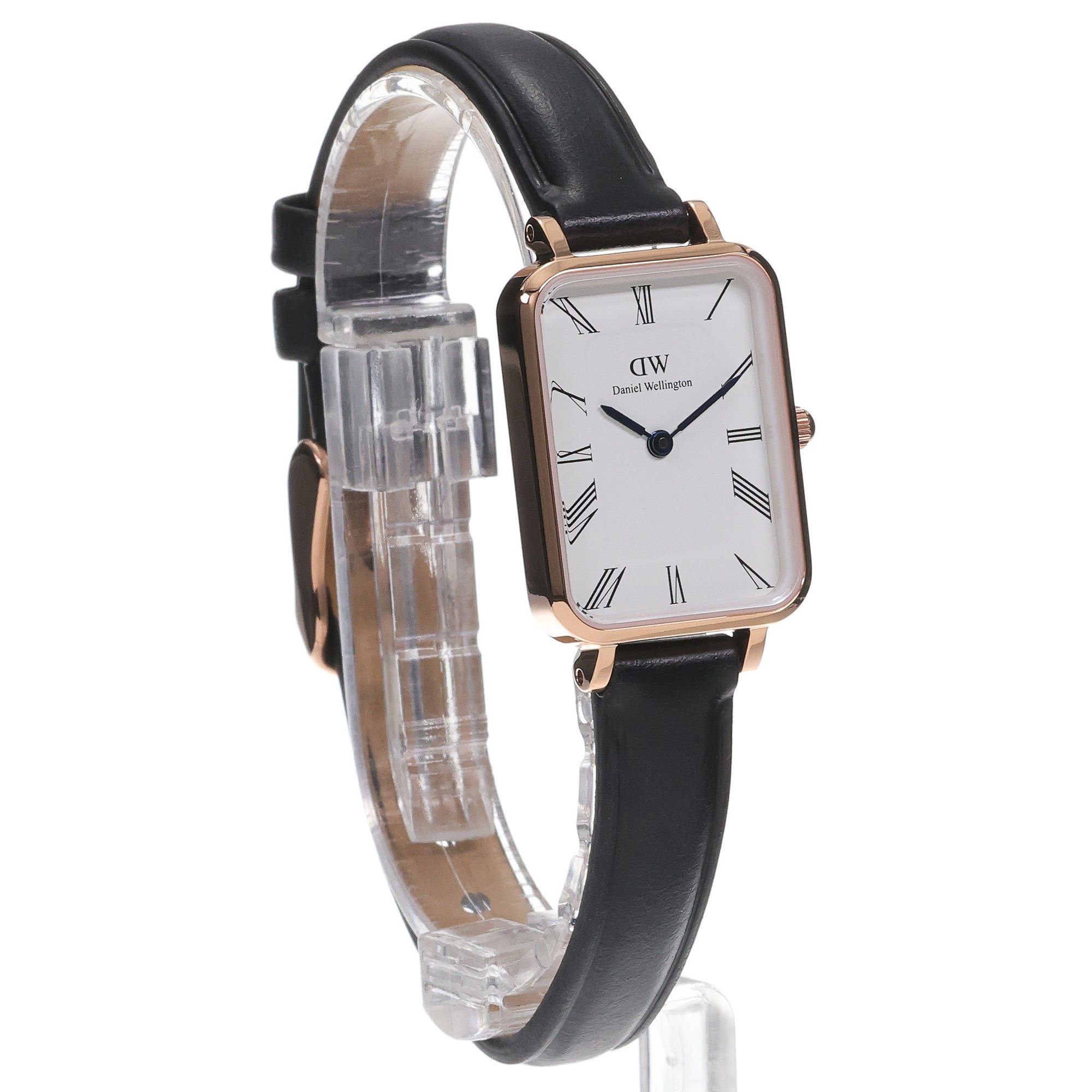 zegarek Daniel Wellington DW00100689 kwarcowy damski Quadro Quadro Roman Numerals Sheffield Rose Gold 20mm - miniatura 3