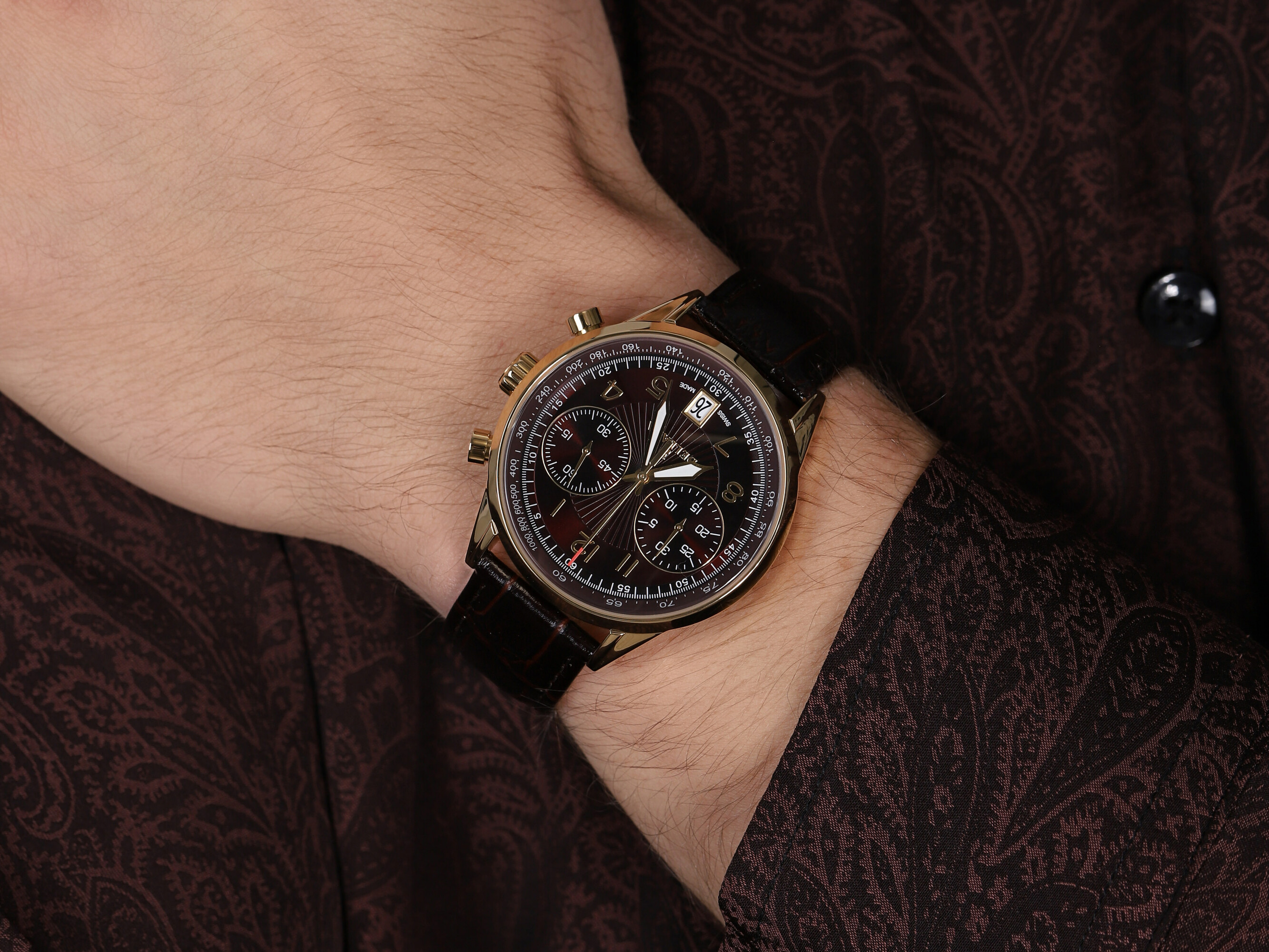 zegarek Delbana 42601.672.6.104 męski z chronograf Retro - miniatura 2