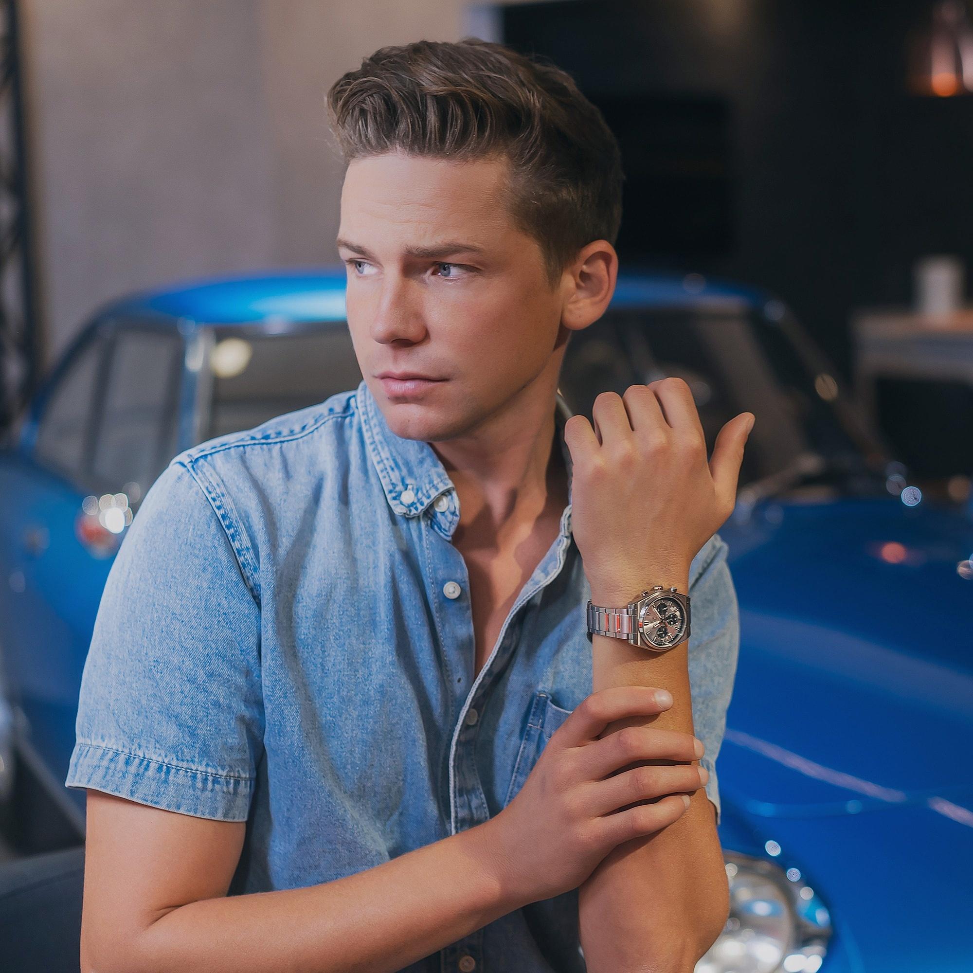 zegarek EDIFICE EFB-730D-7AVUEF Chronograph Edifice szafirowe - miniatura 7