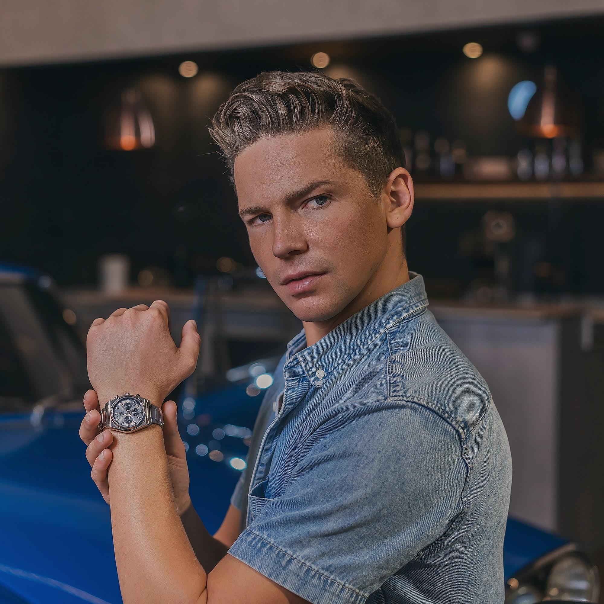 zegarek EDIFICE EFB-730D-7AVUEF Chronograph Edifice szafirowe - miniatura 8