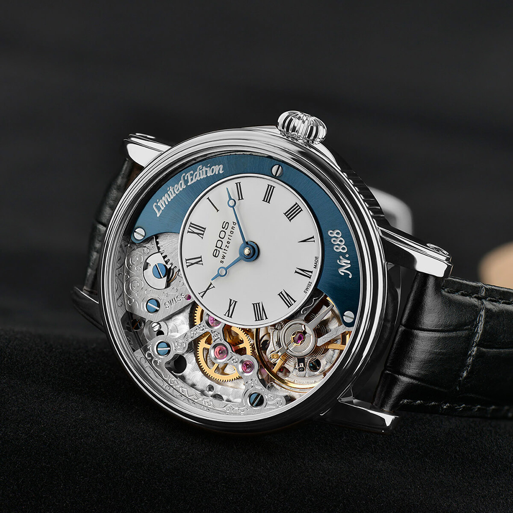 Epos 3435.313.20.26.25 Oeuvre DArt Verso 2 Limited Edition zegarek męski klasyczny szafirowe - miniatura 11