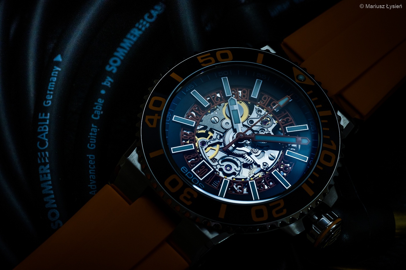 zegarek Epos 3441135991552 Skeleton Diver Sportive szafirowe - miniatura 11