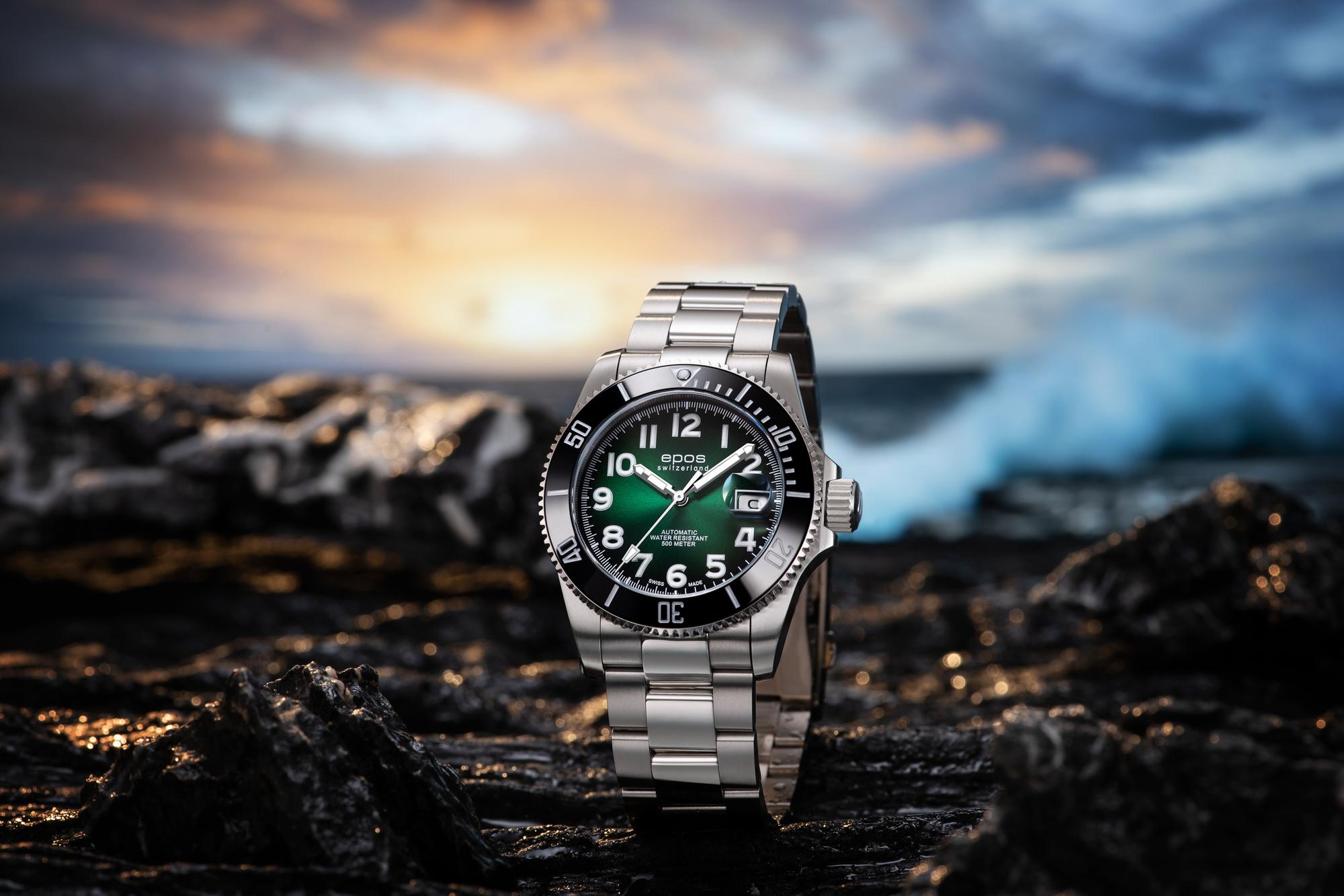 zegarek Epos 3504131803390 automatyczny męski Sportive Sportive 3504 Diver Titanium - miniatura 6