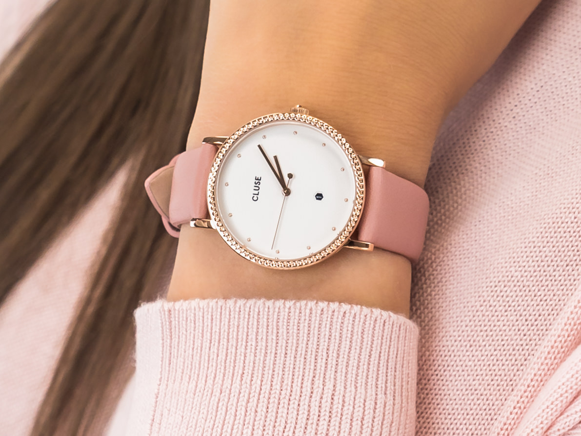 Cluse CL63002 Rose Gold White/Soft Rose zegarek fashion/modowy Le Couronnement - miniatura 2