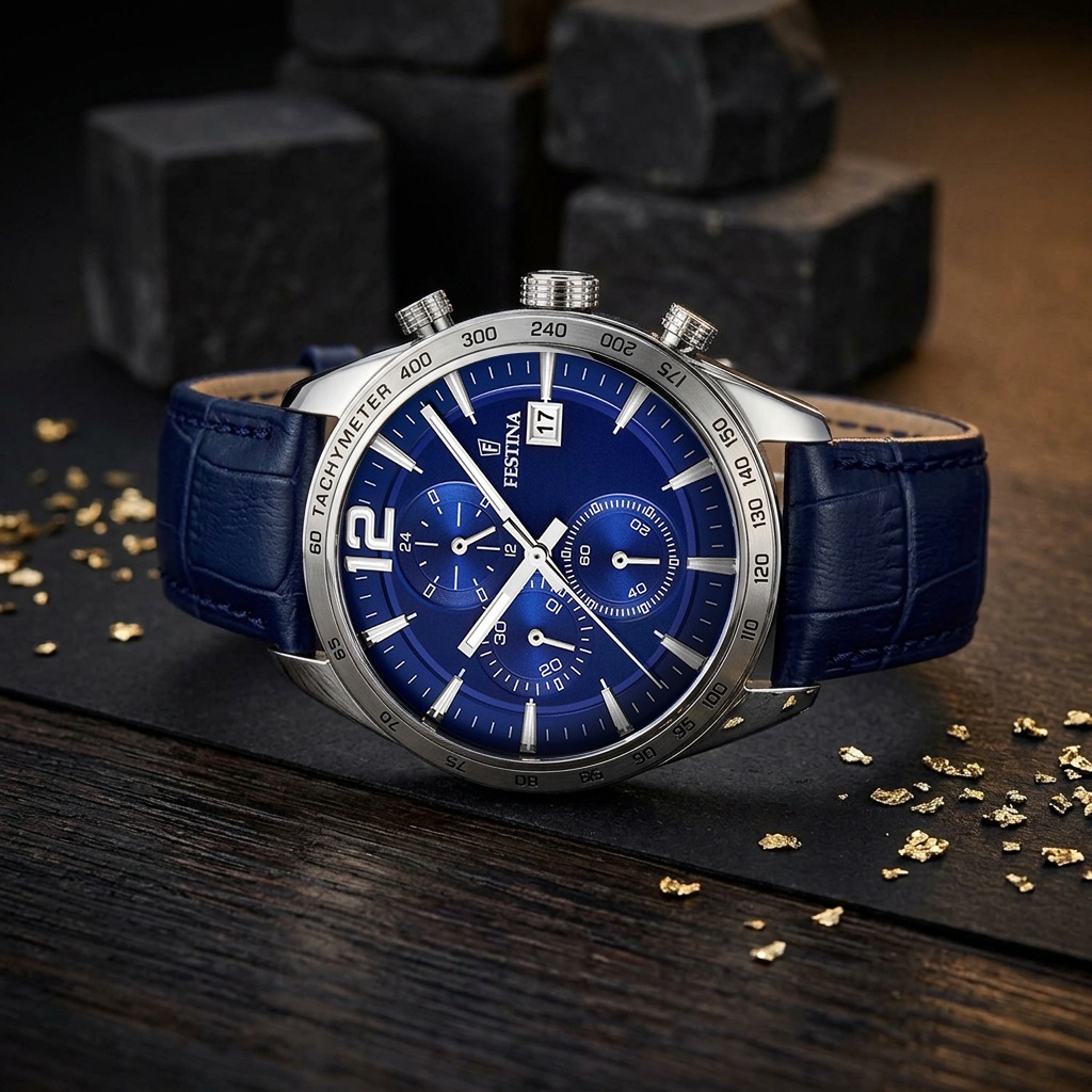 zegarek Festina F16760-3 Timeless Chronograph męski z chronograf Chronograf
