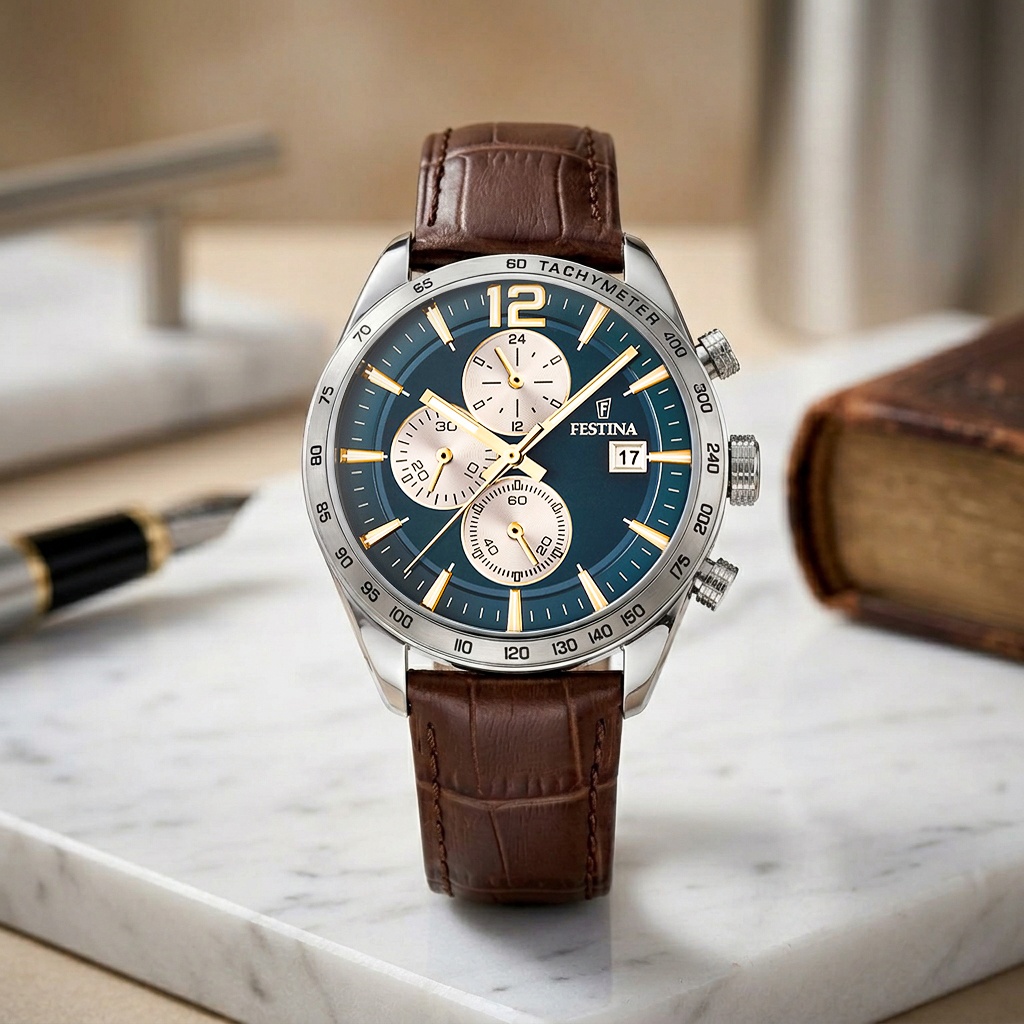 zegarek Festina F16760-7 Classic męski z tachometr Classic