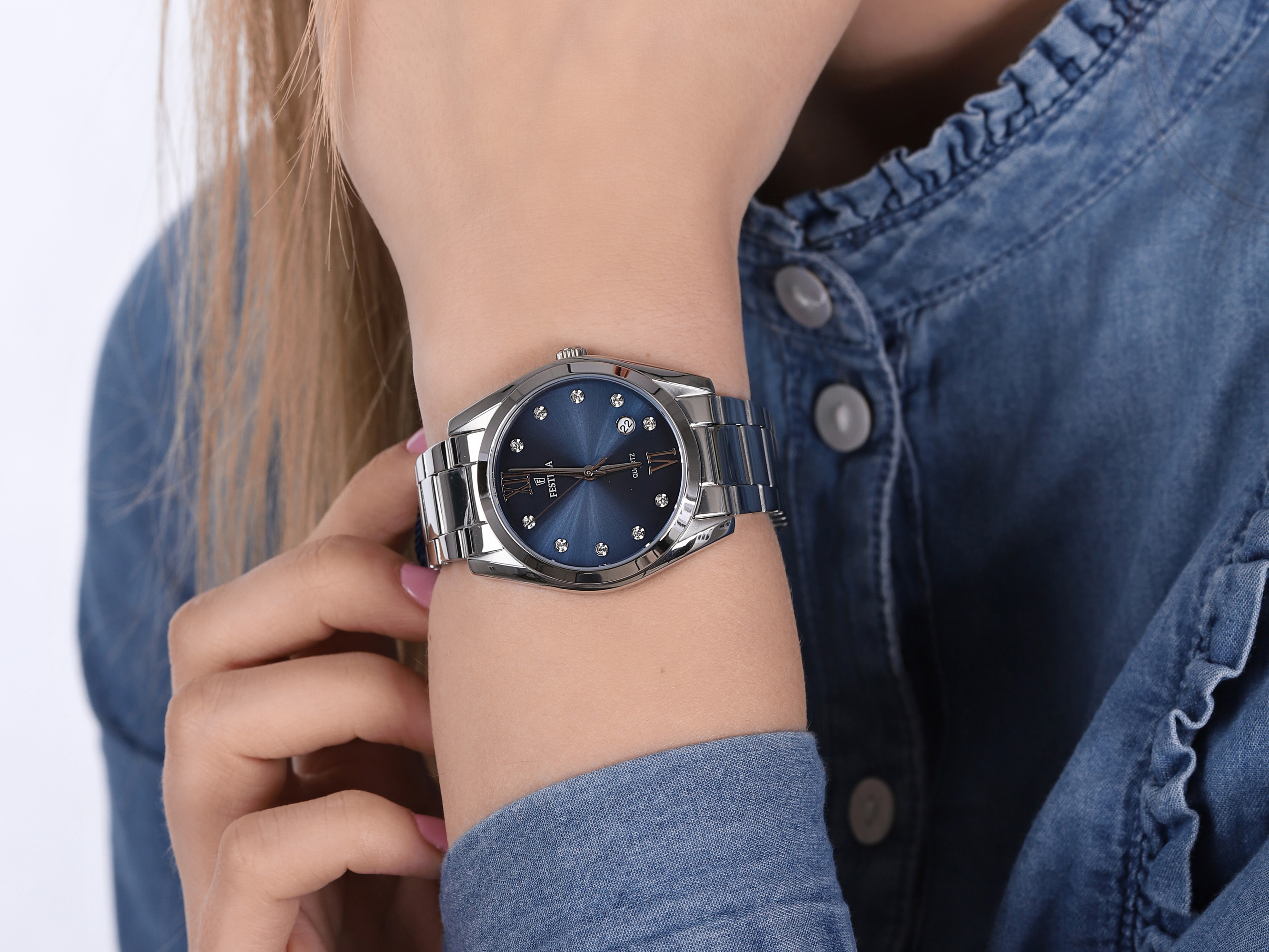 zegarek Festina F16790-C srebrny Boyfriend