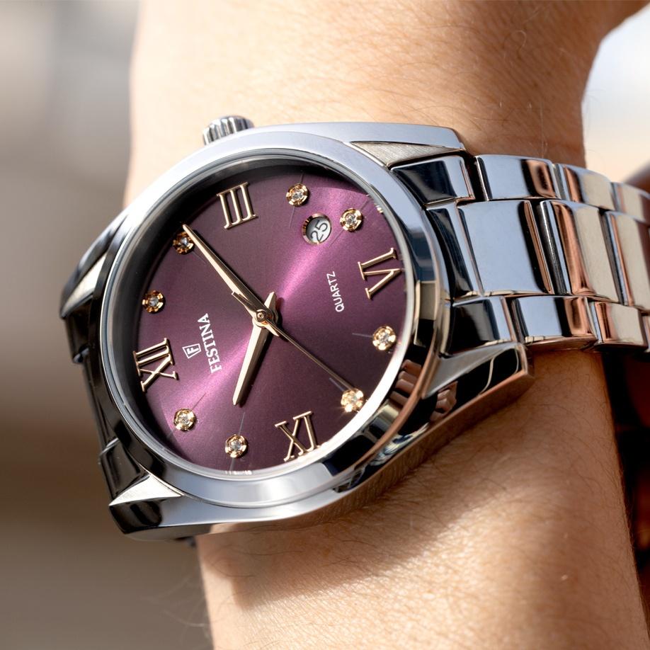 zegarek Festina F16790-E srebrny Boyfriend