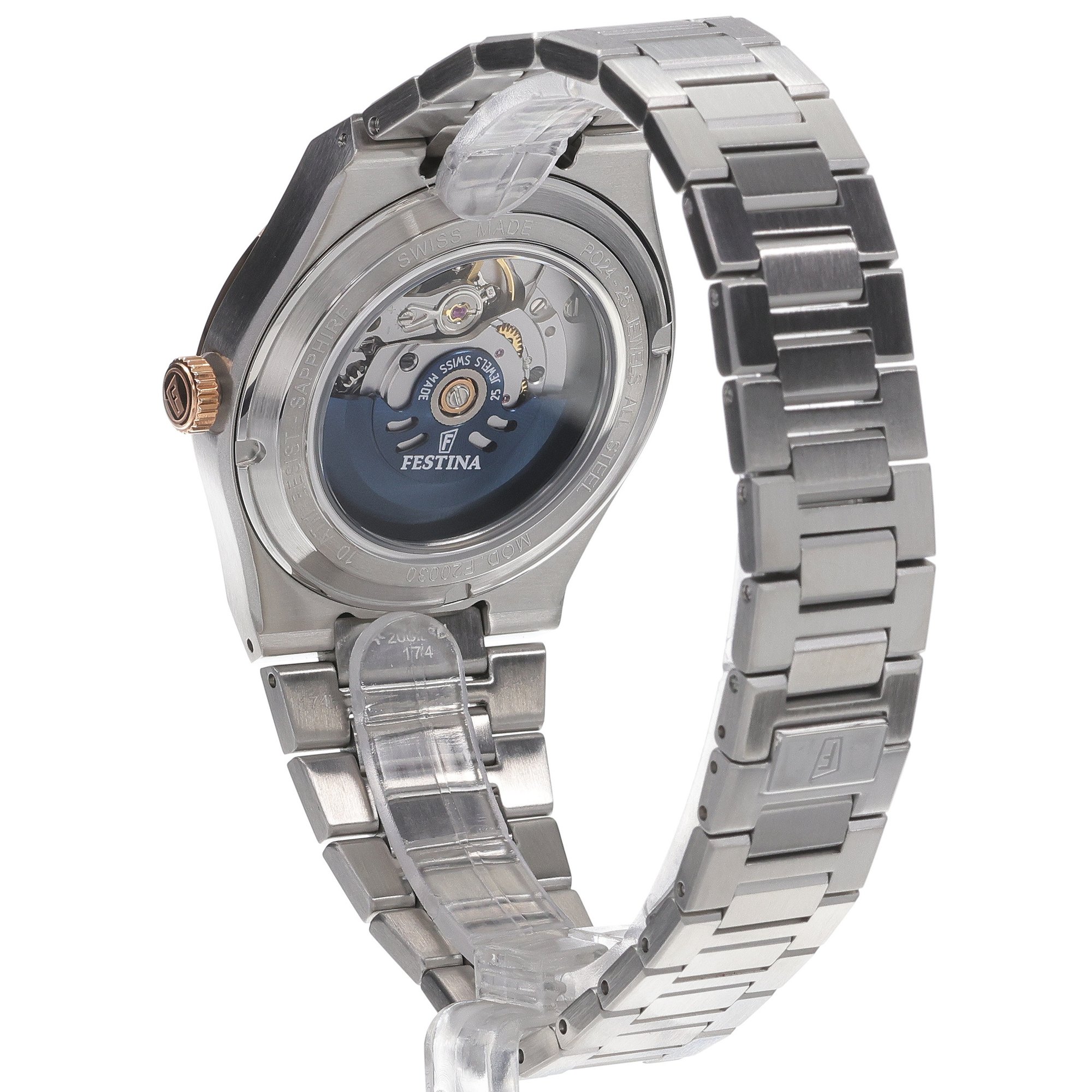 zegarek Festina F20030-1 automatyczny męski Swiss Made Swiss Made - miniatura 4