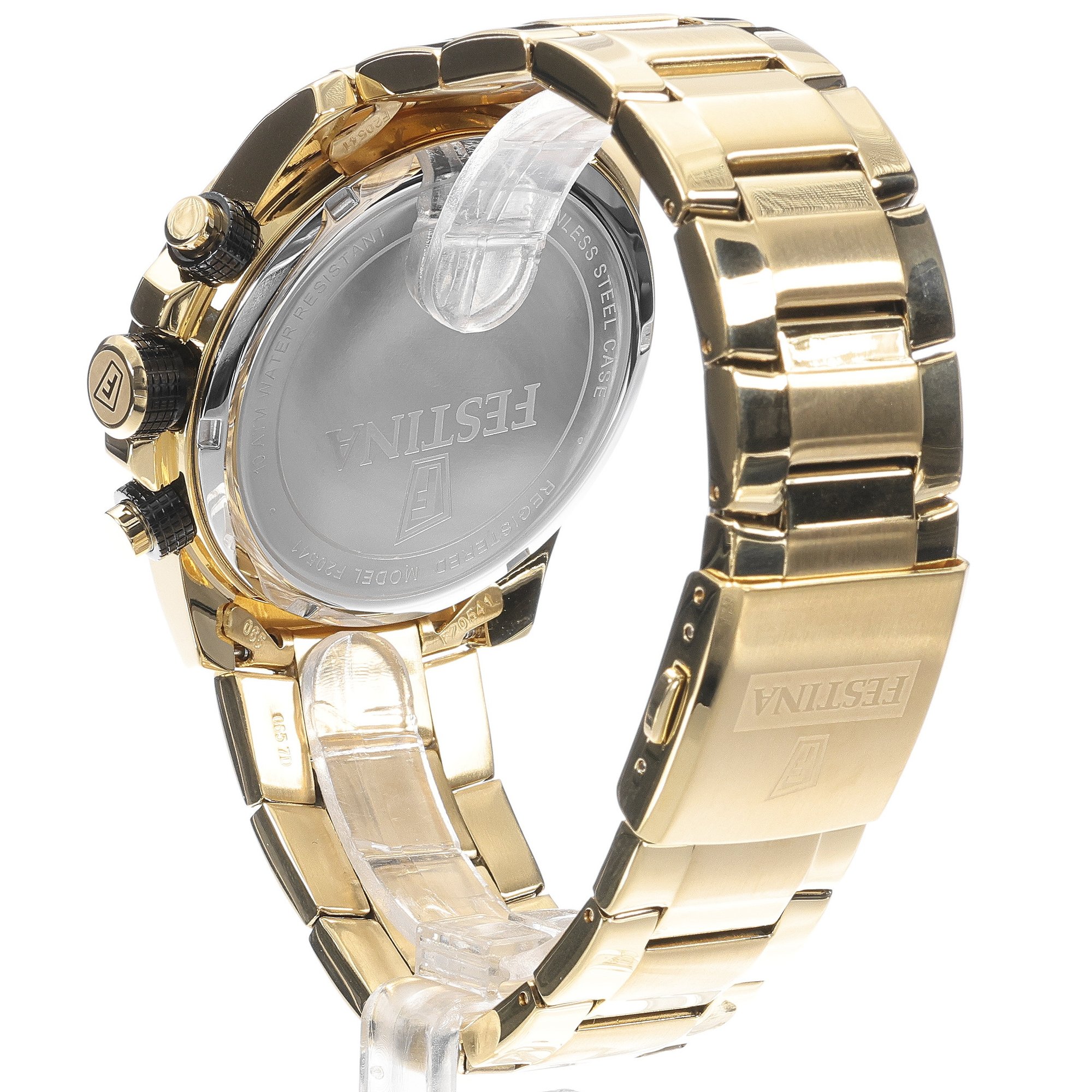 zegarek Festina F20541-3 złoty Chronograf - miniatura 4
