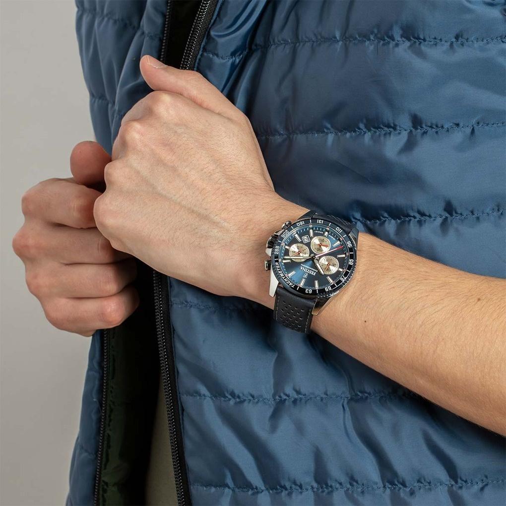 zegarek Festina F20561-2 srebrny Timeless Chronograph - miniatura 7