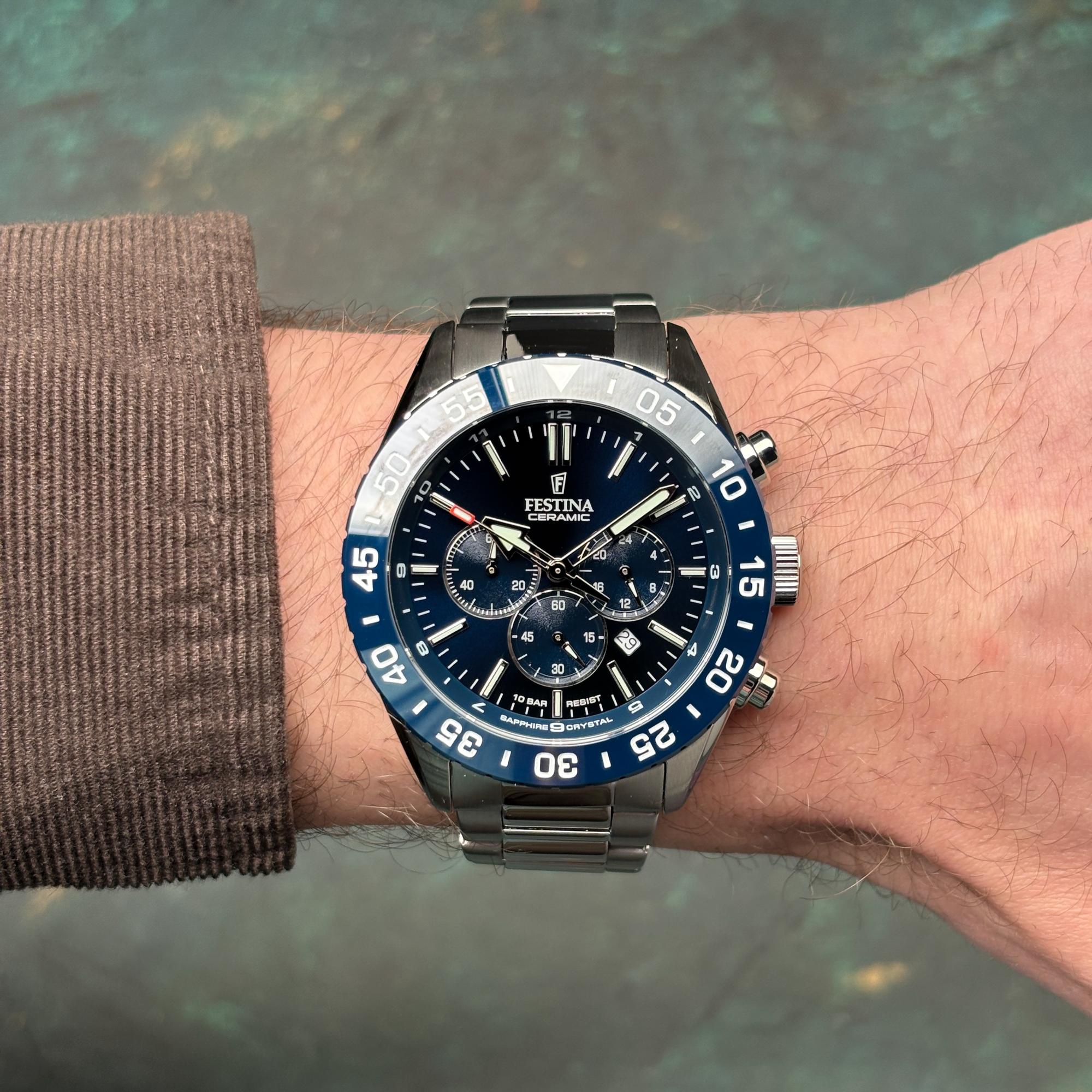 zegarek Festina F20575-2 srebrny Ceramic