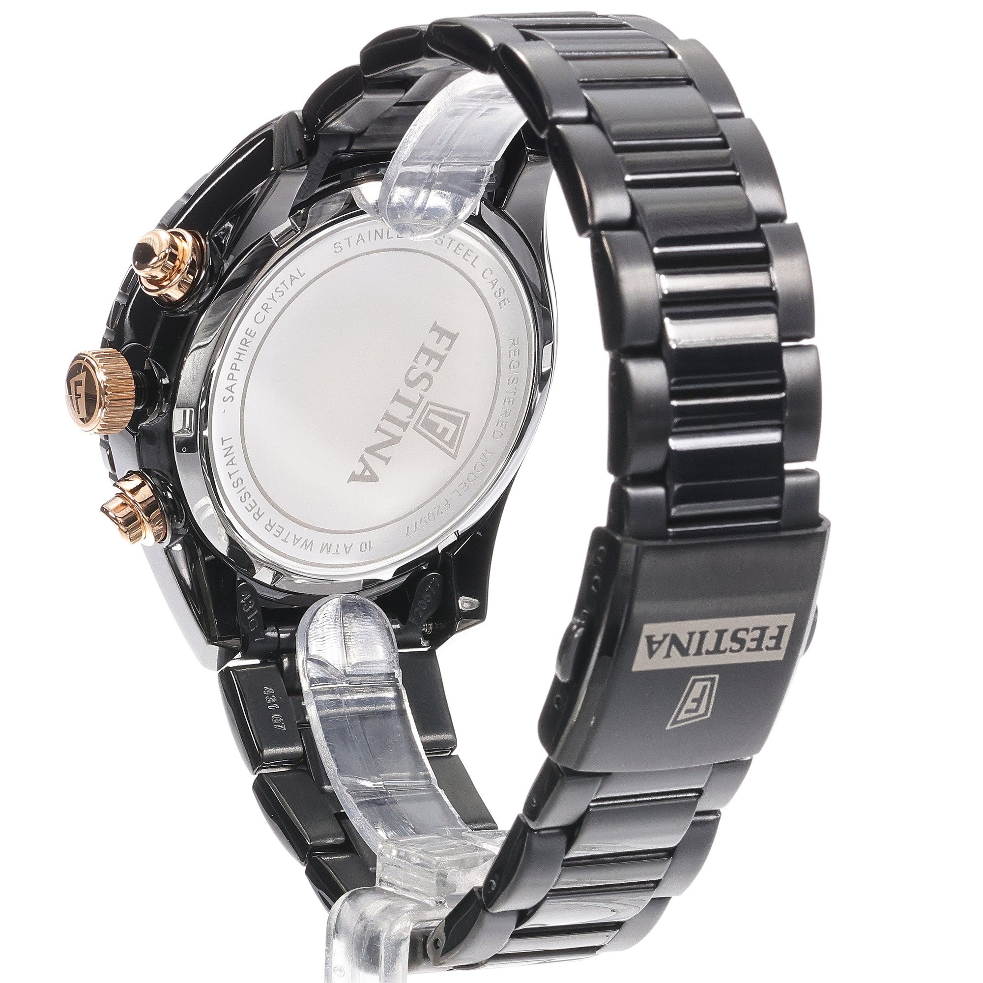 zegarek Festina F20577-1 Ceramic Chrono męski z chronograf Ceramic - miniatura 4
