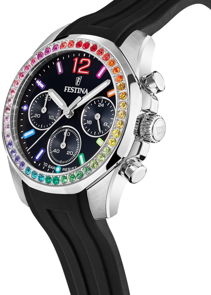 zegarek Festina F20610-3 Boyfriend Rainbow Chronograph damski z chronograf Boyfriend - miniatura 2
