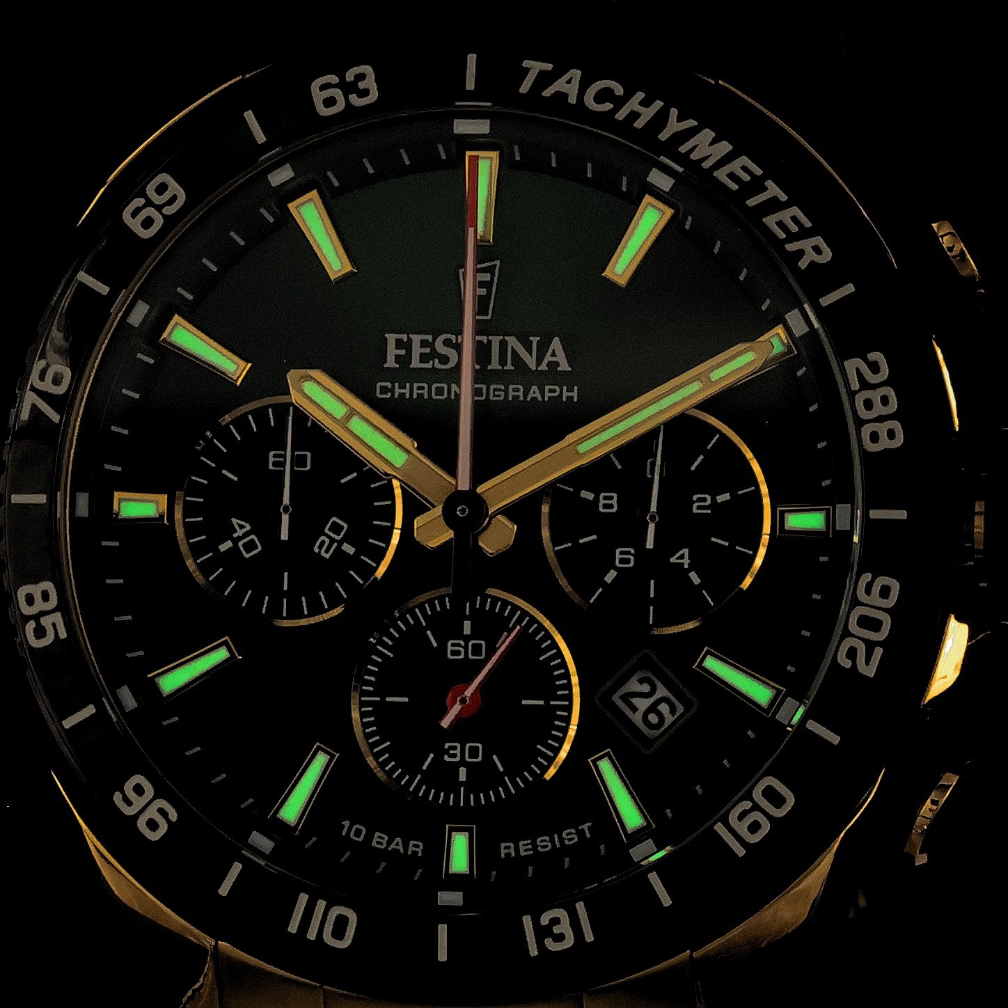 zegarek Festina F20634-4 złoty Chronograf - miniatura 5