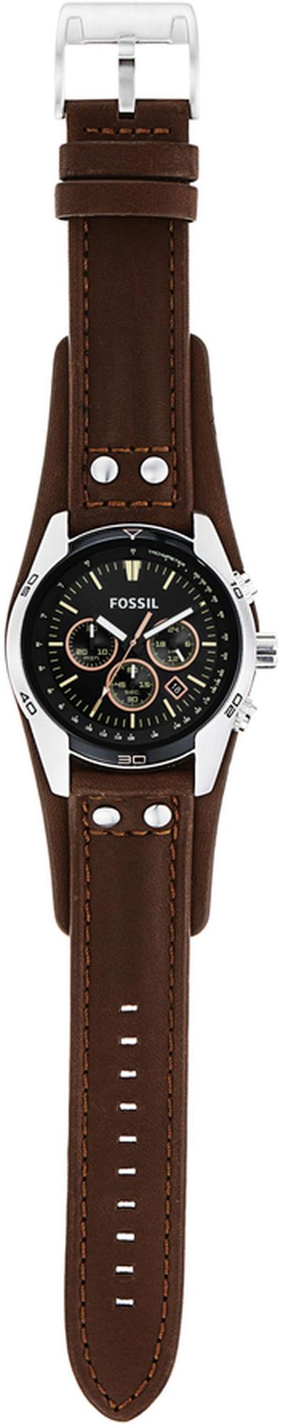 zegarek Fossil CH2891 COACHMAN Brown Leather Strap 44mm Sport mineralne - miniatura 8