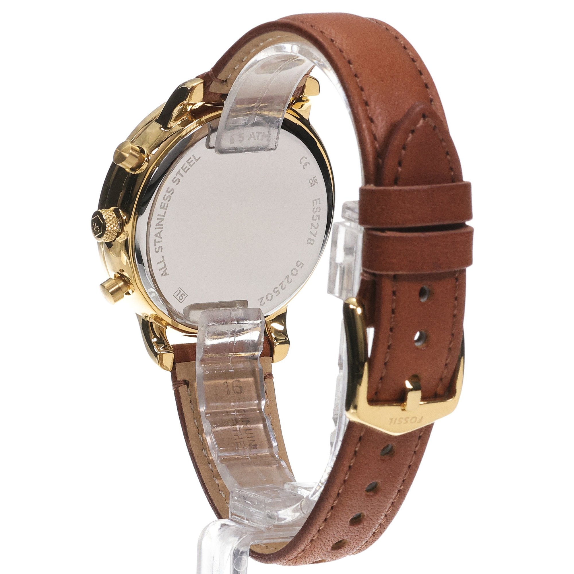 zegarek Fossil ES5278 kwarcowy damski Damskie NEUTRA CHRONO Brown Leather Strap 36mm - miniatura 4