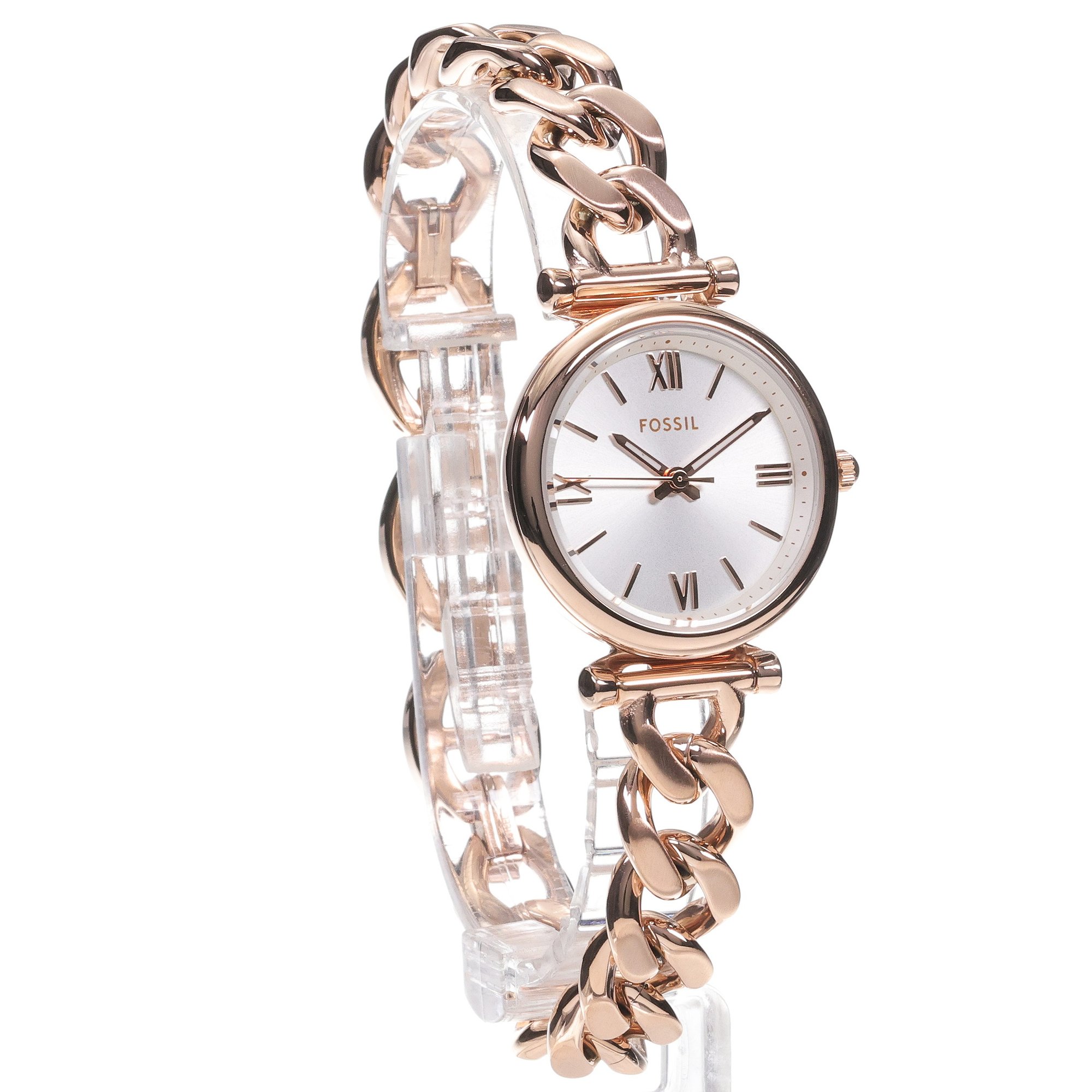 zegarek Fossil ES5330 kwarcowy damski Damskie CARLIE Rose Gold Stainless Steel 28mm - miniatura 3