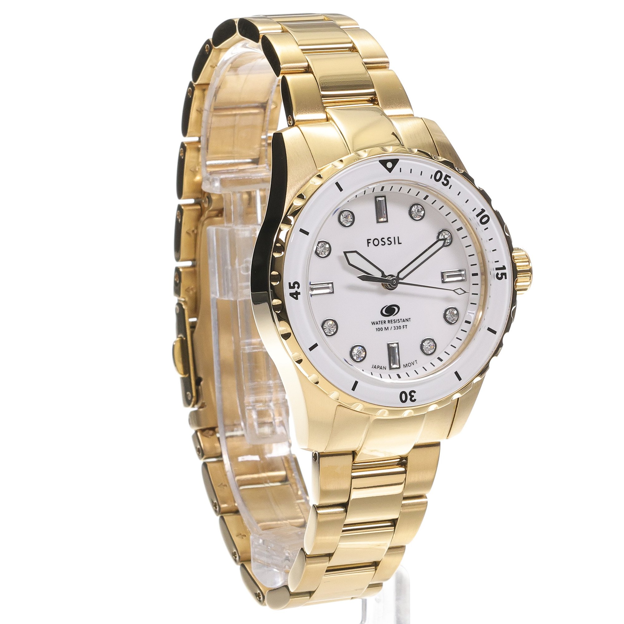 zegarek Fossil ES5350 kwarcowy damski Damskie BLUE DIVE Gold Stainless Steel 36mm