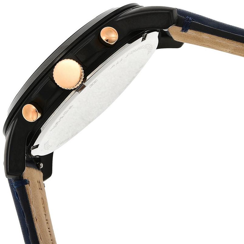zegarek Fossil FS5061 GRANT Blue Leather Strap 44mm męski z chronograf Grant - miniatura 3