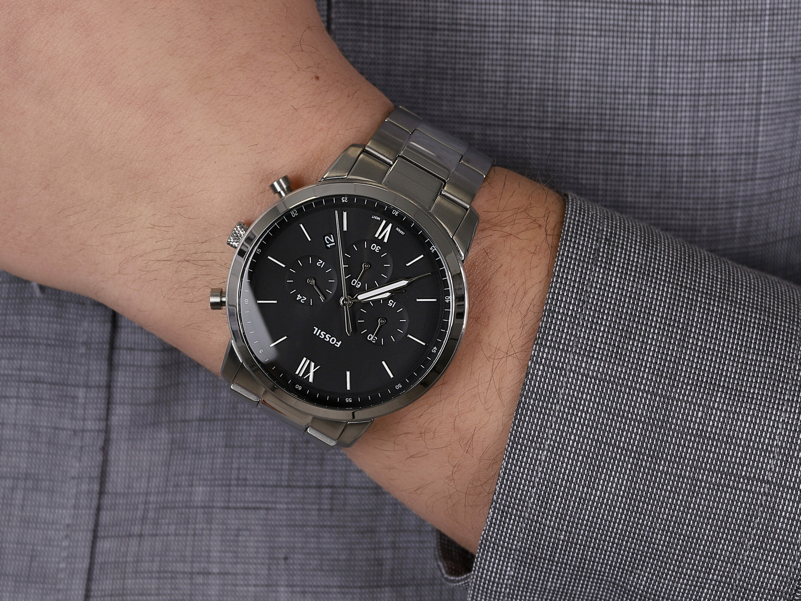zegarek Fossil FS5384 męski z chronograf Grant - miniatura 7