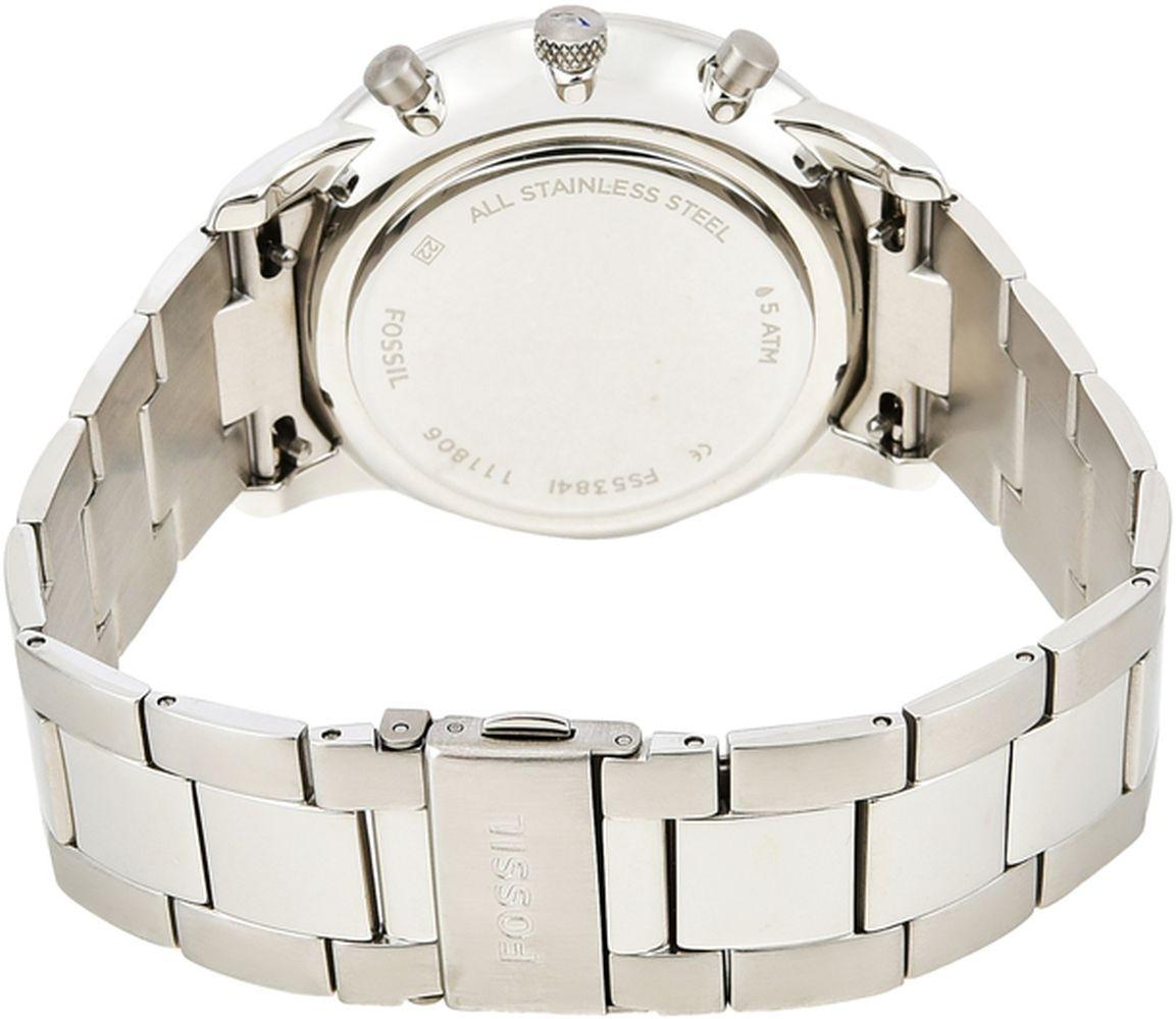 zegarek Fossil FS5384 Neutra Chronograph Stainless Steel 44mm Grant mineralne - miniatura 4