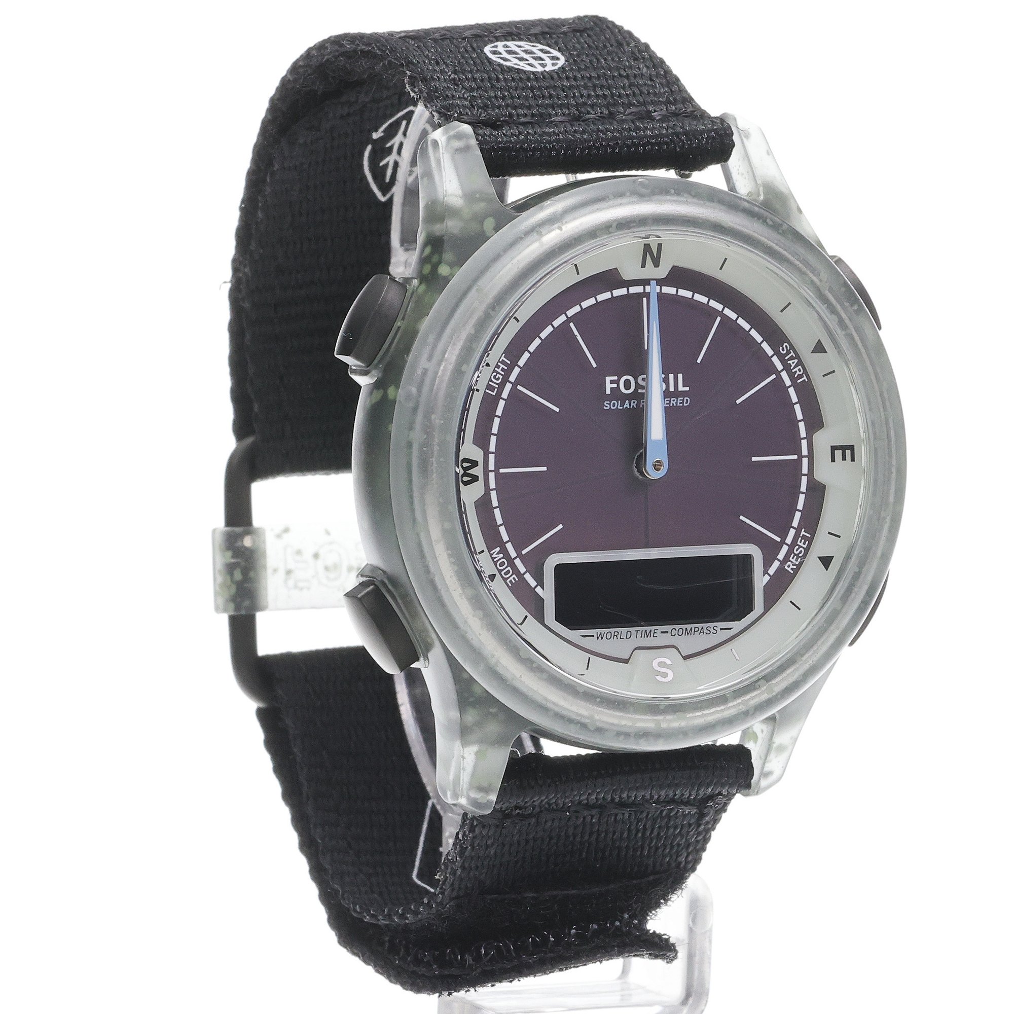 zegarek Fossil FS5913 kwarcowy męski Męskie SOLAR Black rPET Strap 42mm - miniatura 3