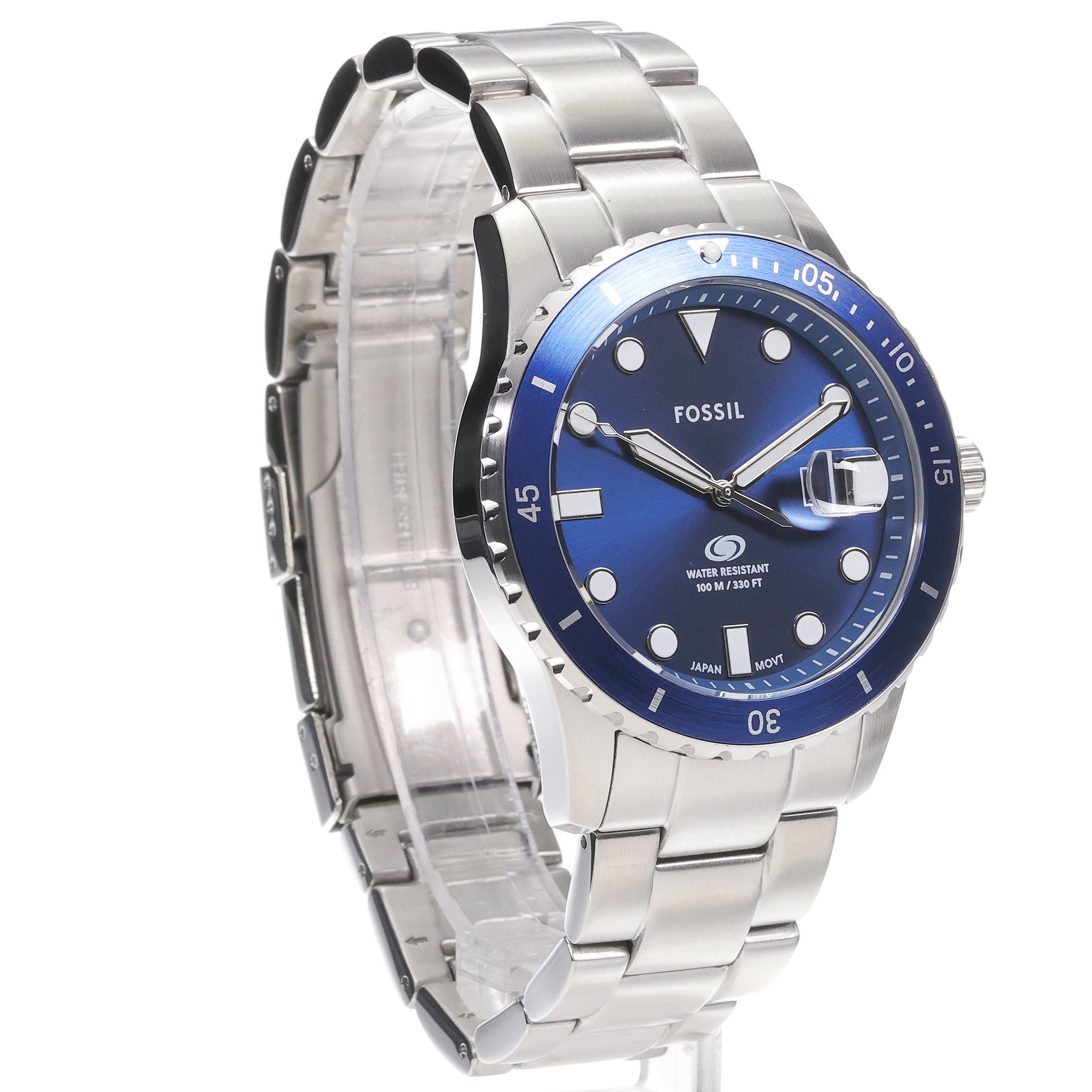 zegarek Fossil FS6029 kwarcowy męski Męskie BLUE Stainless Steel 42mm - miniatura 3